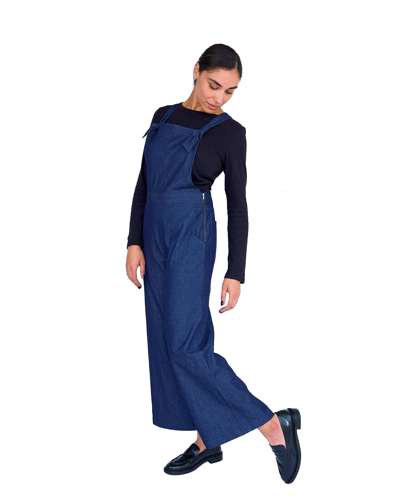 The Alex Denim Overalls - Dark Wash - XS | DEVAN GREGORI