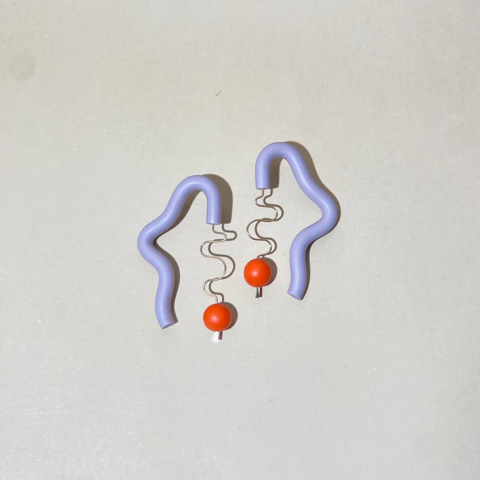 Forme Earrings - Lilac/Poppy - | Little Pieces Jewelry