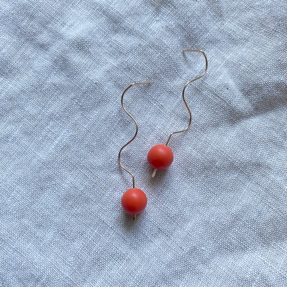 New Wave Earrings - Poppy - | Little Pieces Jewelry