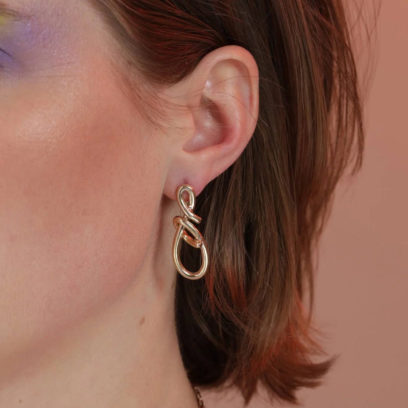 The Charm Loop Earrings - Bronze - | Take Shape Studio