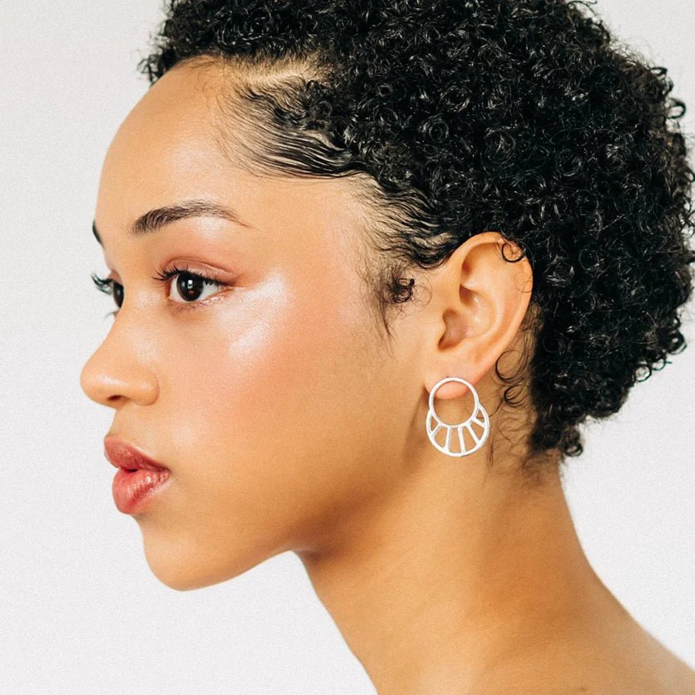 The Mini Sunrise Earrings - Bronze - | Take Shape Studio
