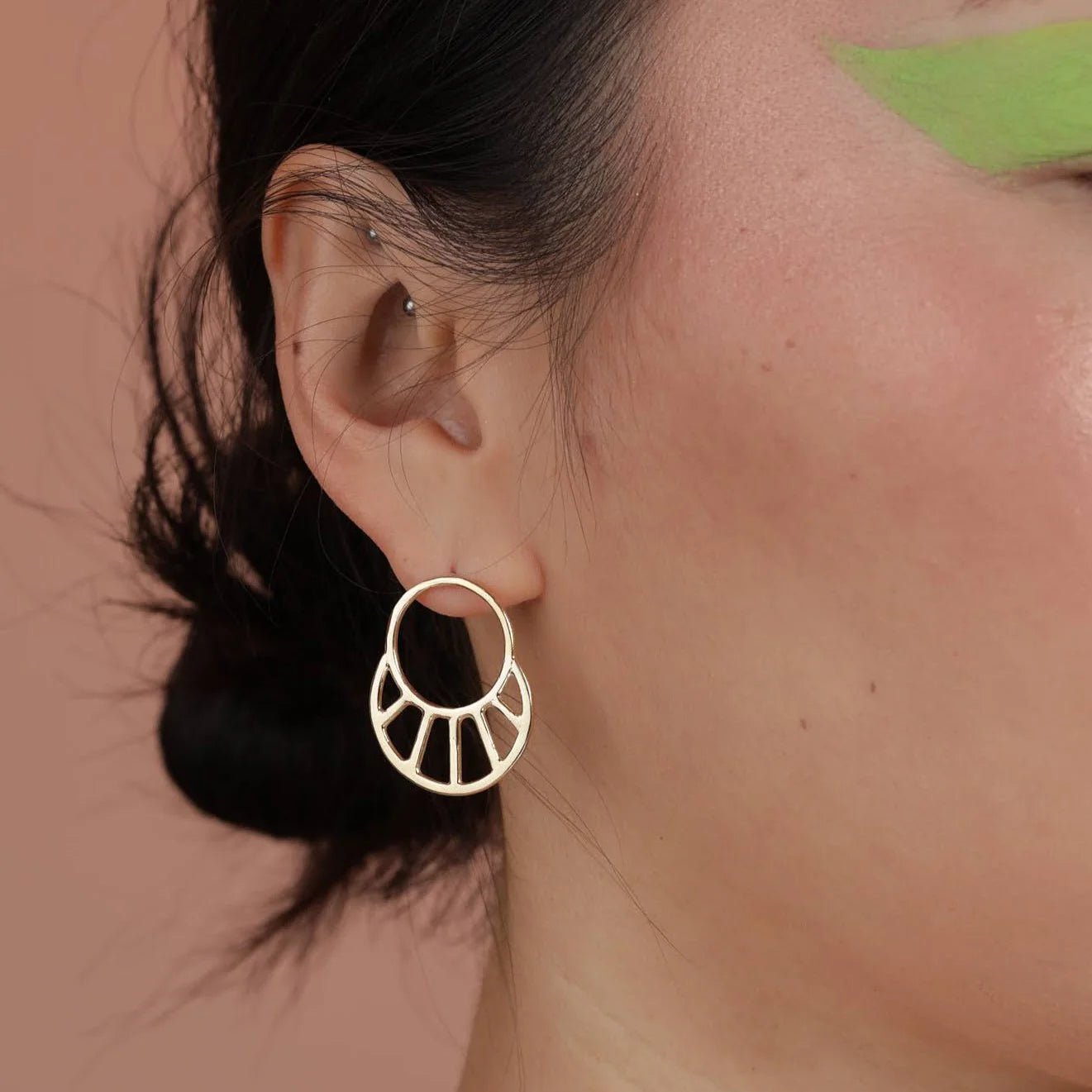 The Mini Sunrise Earrings - Bronze - | Take Shape Studio