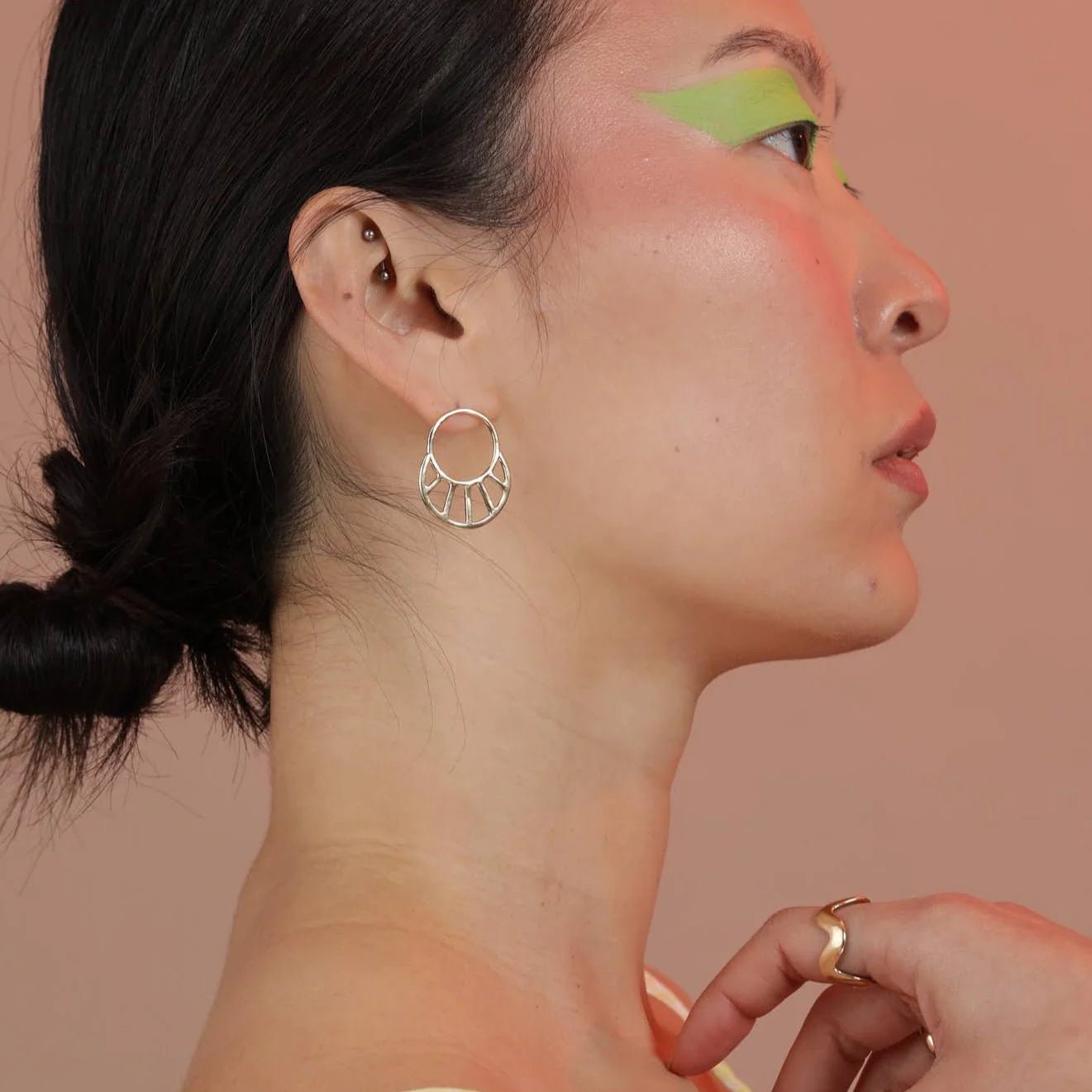 The Mini Sunrise Earrings - Bronze - | Take Shape Studio