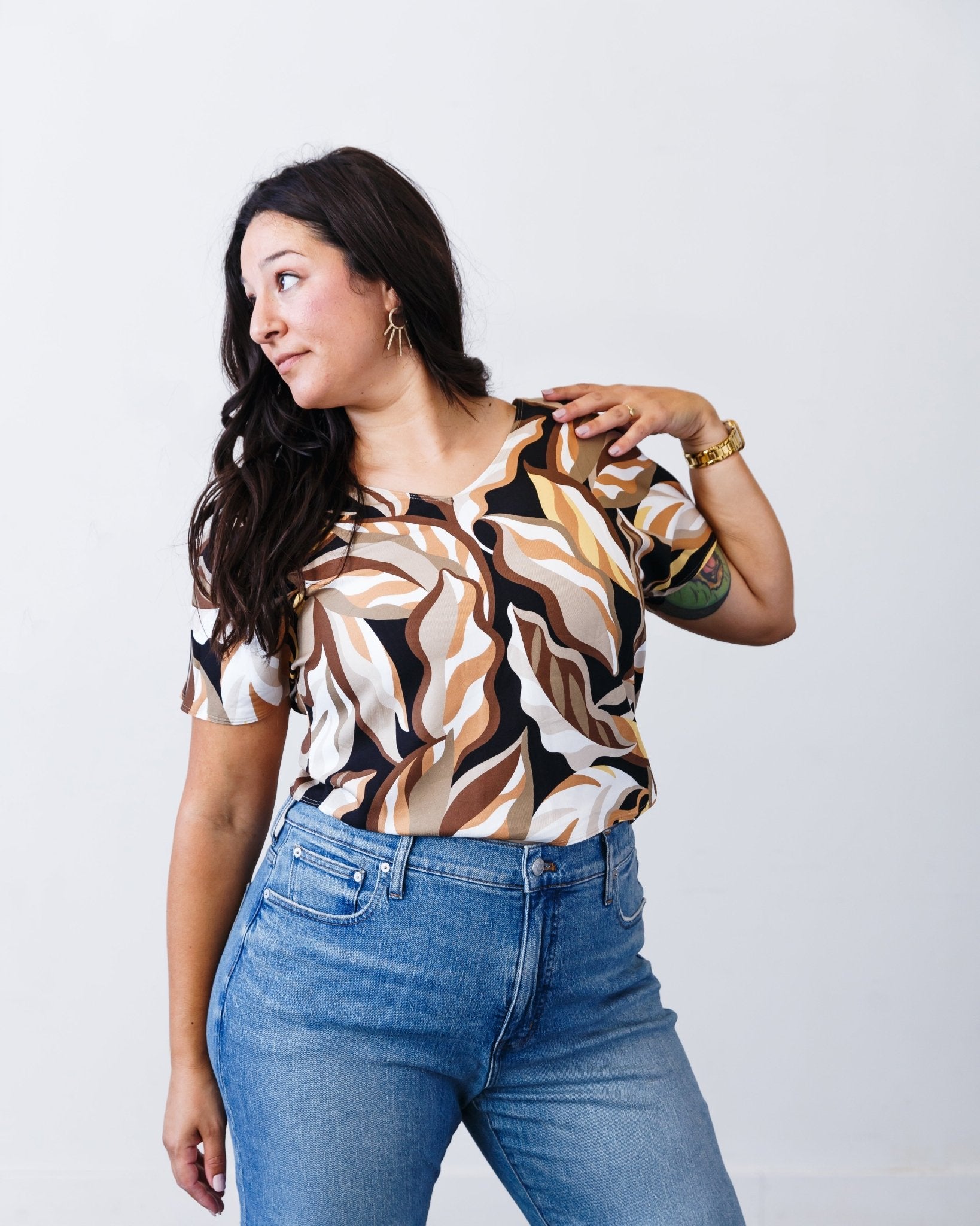 The Printed Chloe Top - Extra Small - | DEVAN GREGORI