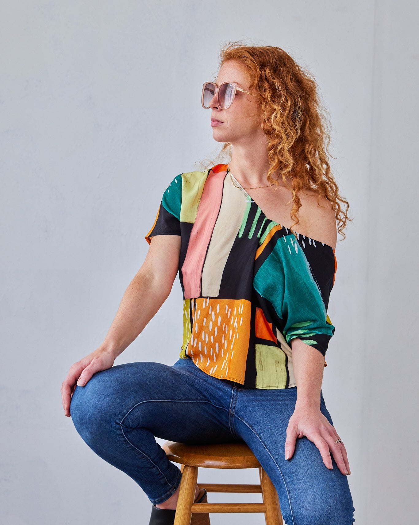 The Printed Chloe Top - Small - | DEVAN GREGORI