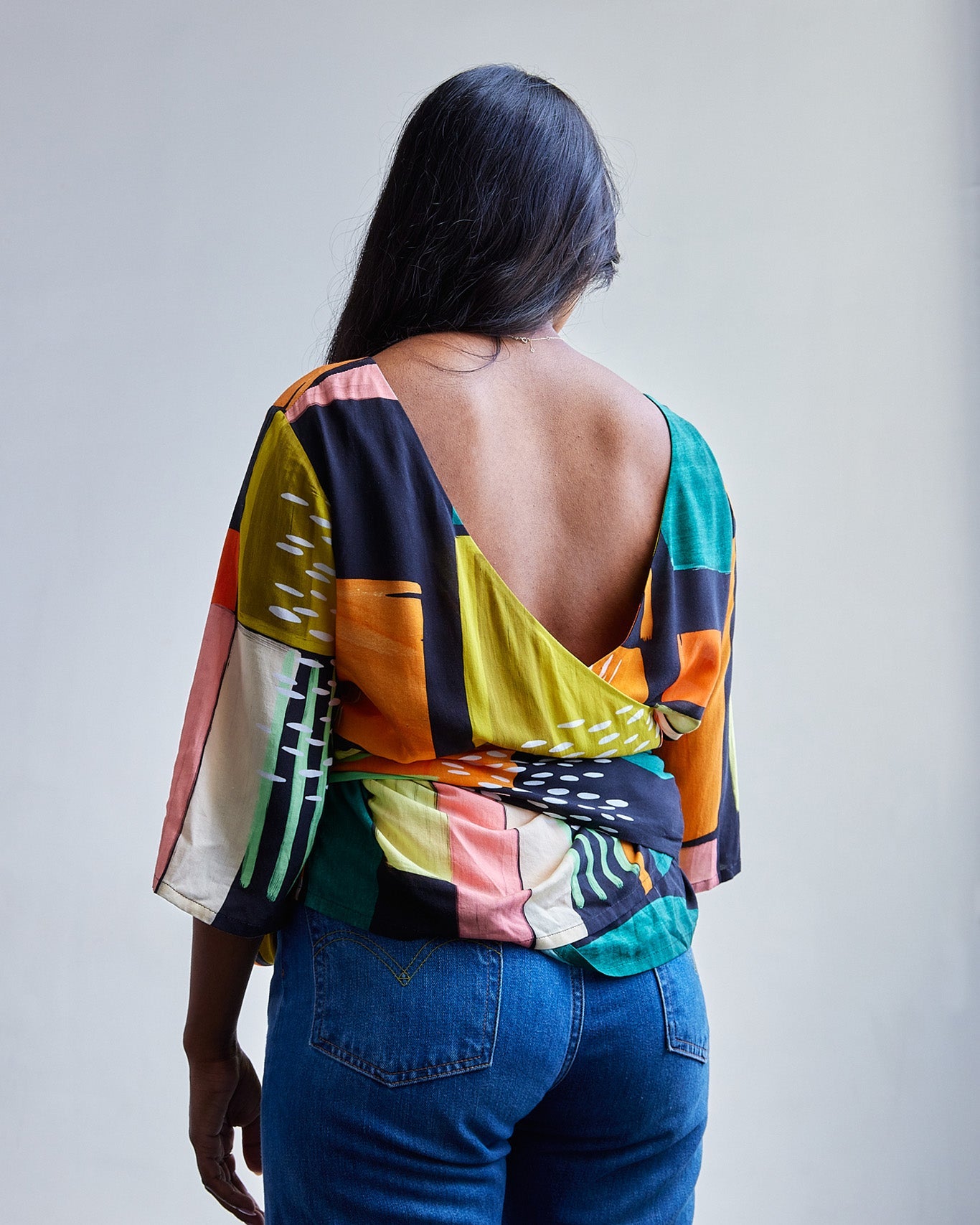 The Printed Olivia Top - Extra Small - | DEVAN GREGORI