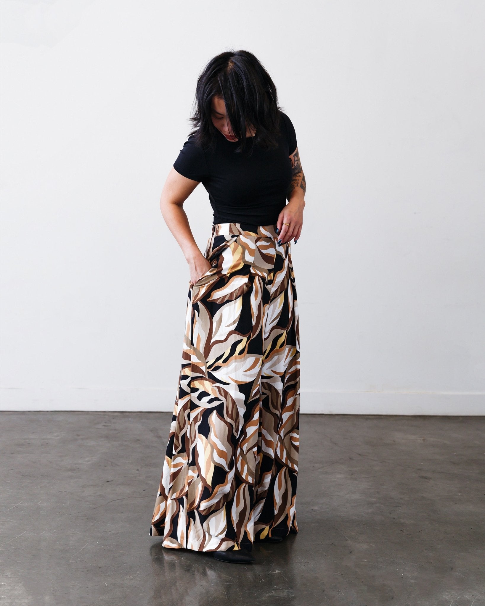 The Printed Sarah Pant - Extra Small - | DEVAN GREGORI