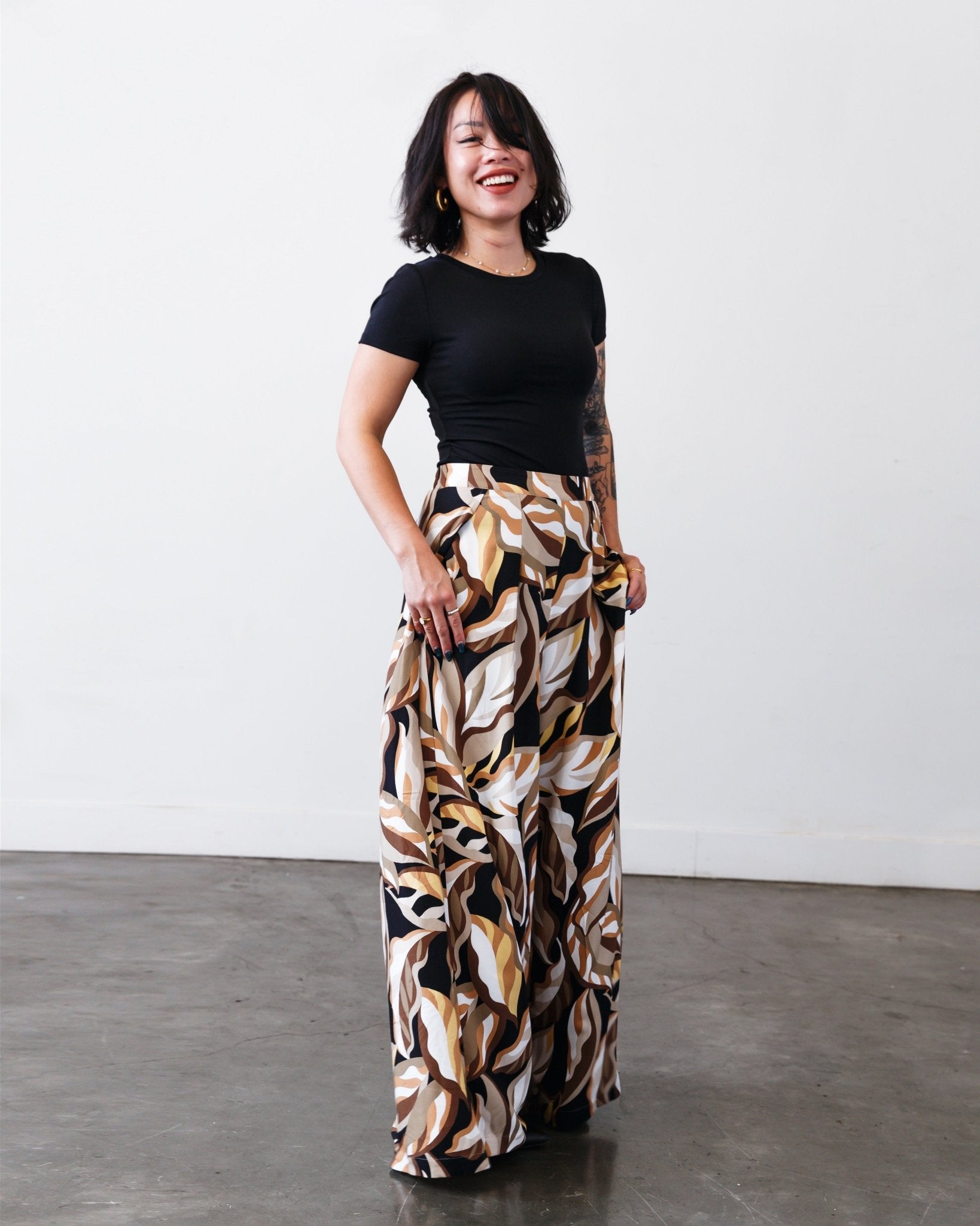 The Printed Sarah Pant - Extra Small - | DEVAN GREGORI