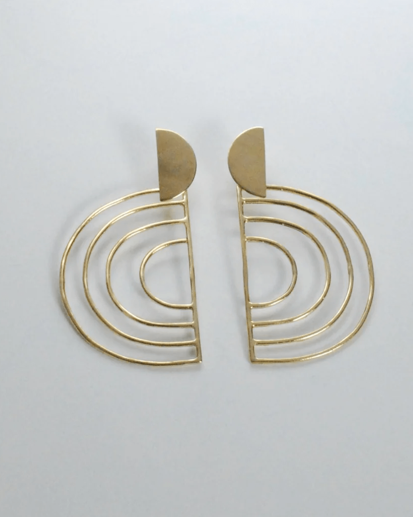 The Rainbow Deco Earrings - Silver - | Take Shape Studio