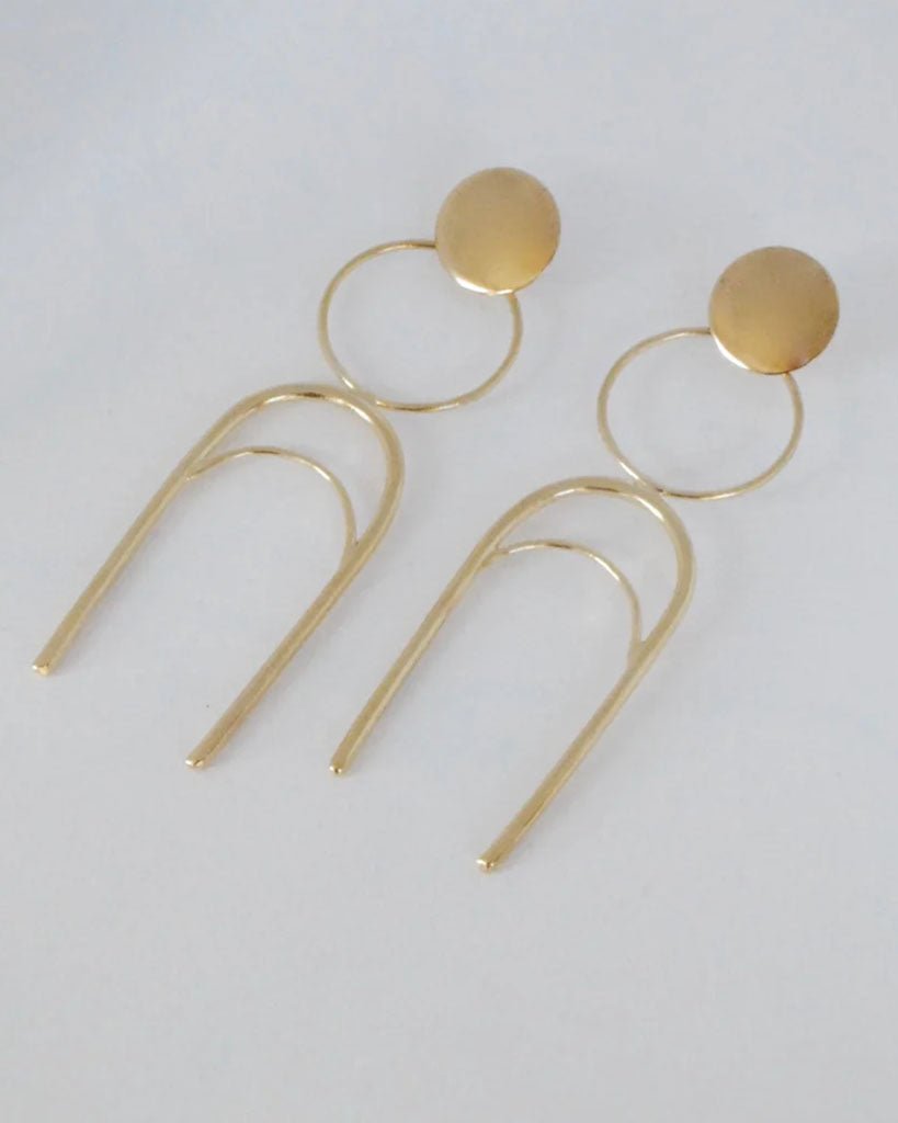 The Tune the Moon Earrings - Bronze - | Take Shape Studio
