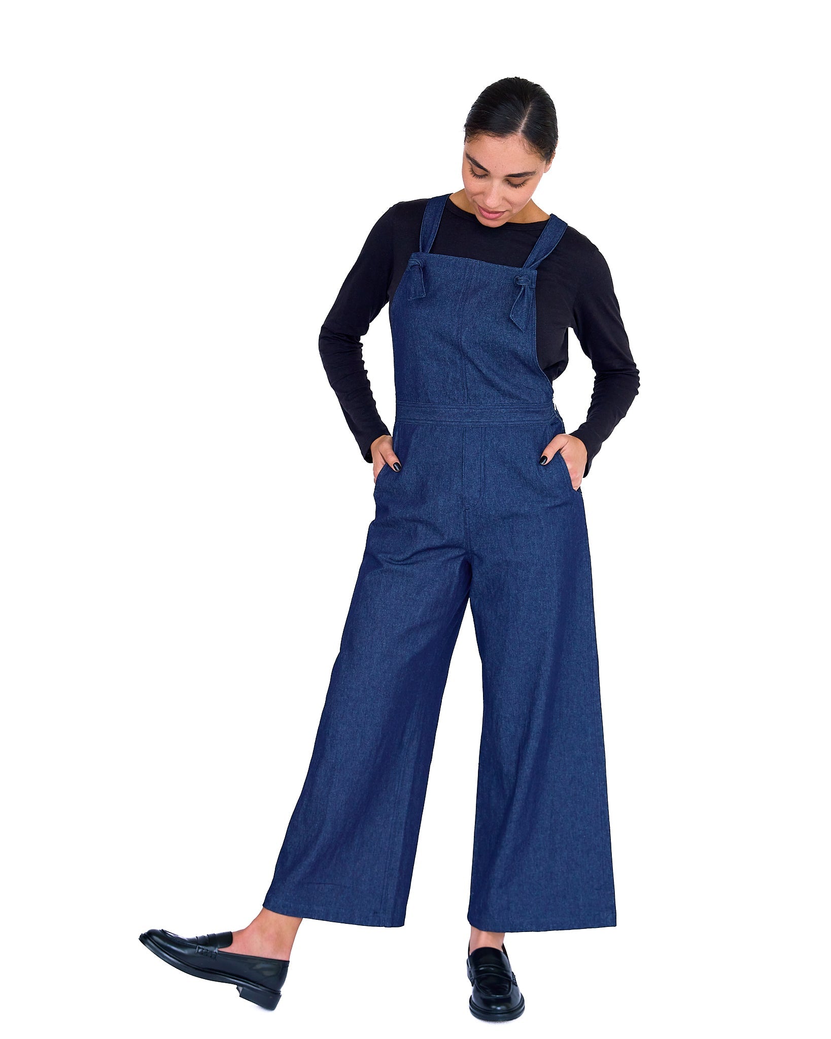 The Alex Denim Overalls - Dark Wash - XS | DEVAN GREGORI