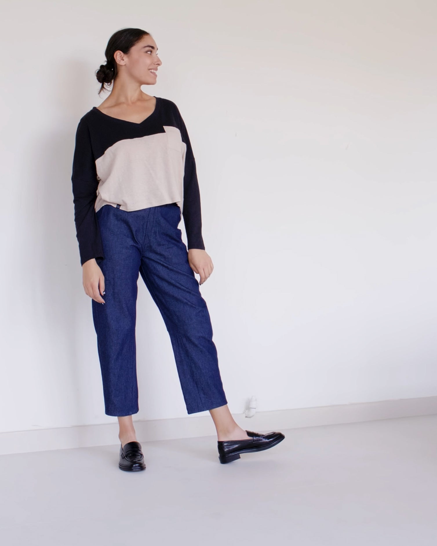 The Amelia Denim Pant - Dark Wash - XS | DEVAN GREGORI