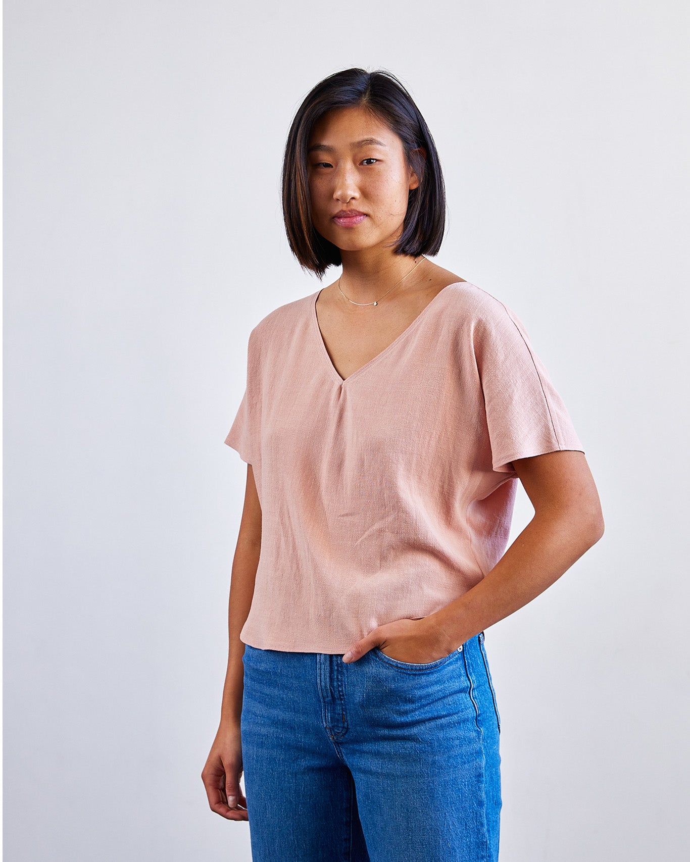 The Chloe Top - Pink Salt - Extra Small | DEVAN GREGORI