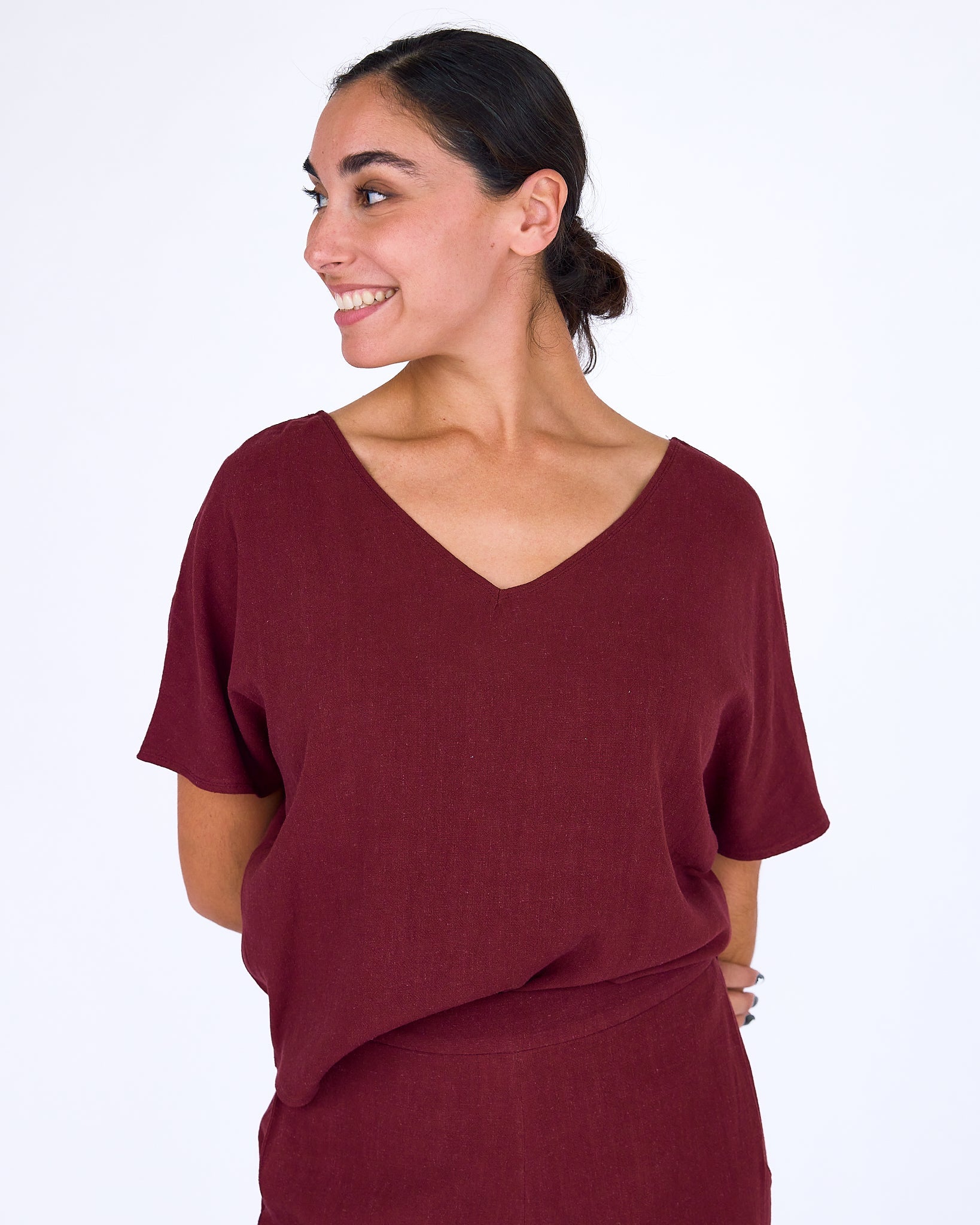 The Chloe Top - Wine - XS | DEVAN GREGORI