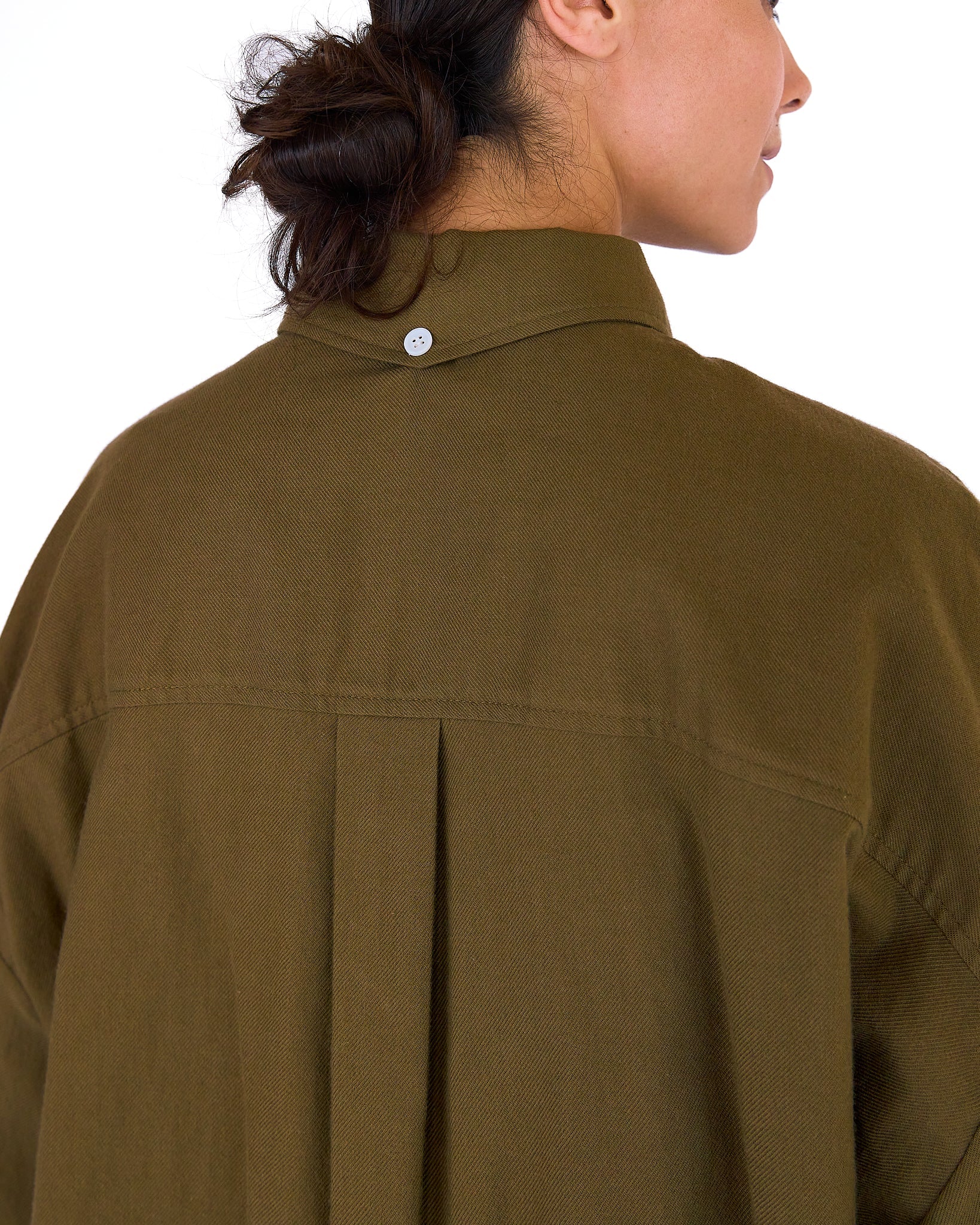 The Claire Shirt - Khaki - XS | DEVAN GREGORI