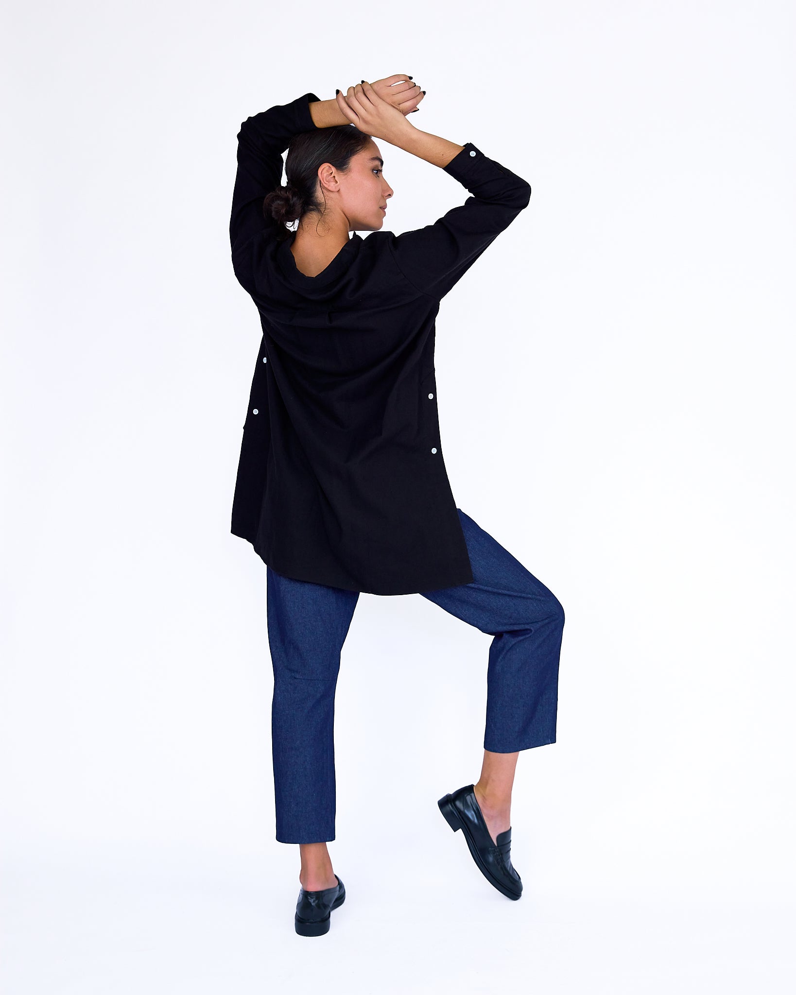 The Elodie Tunic - Black - XS | DEVAN GREGORI