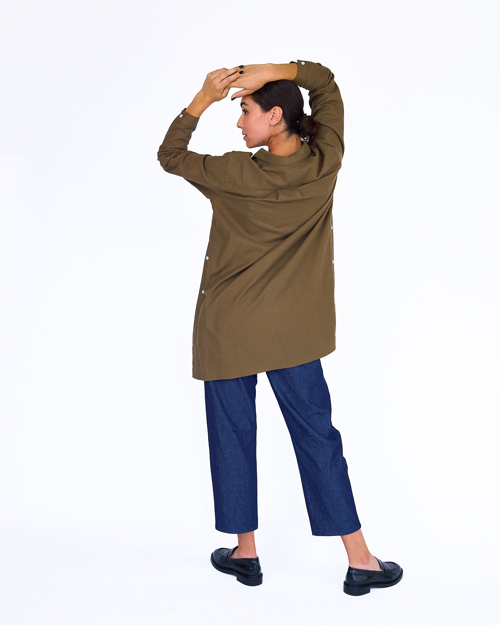 The Elodie Tunic - Khaki - XS | DEVAN GREGORI