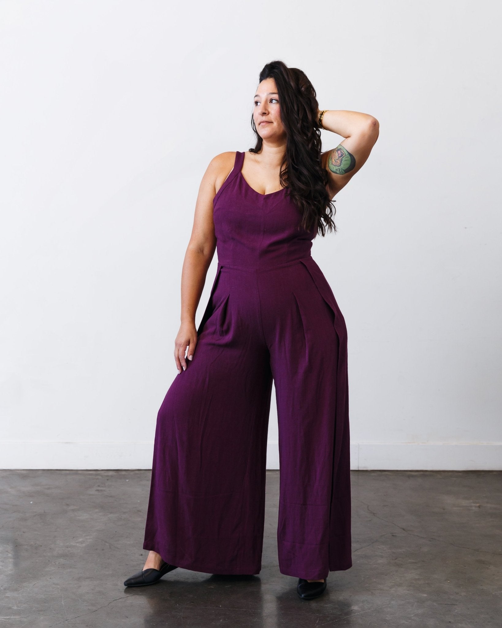 The Florence Jumpsuit - Aubergine - Extra Small | DEVAN GREGORI