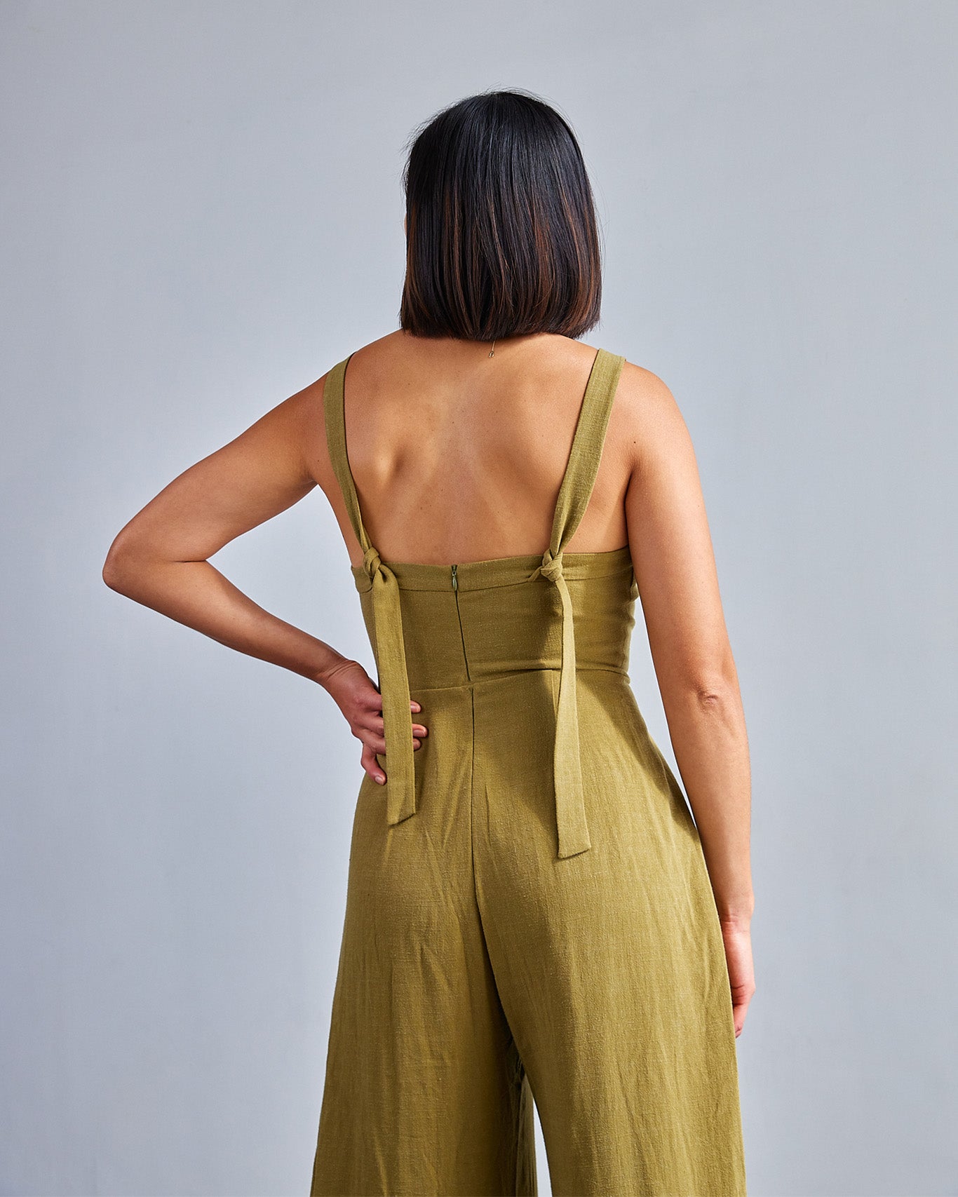 The Florence Jumpsuit - Avocado - Extra Small | DEVAN GREGORI