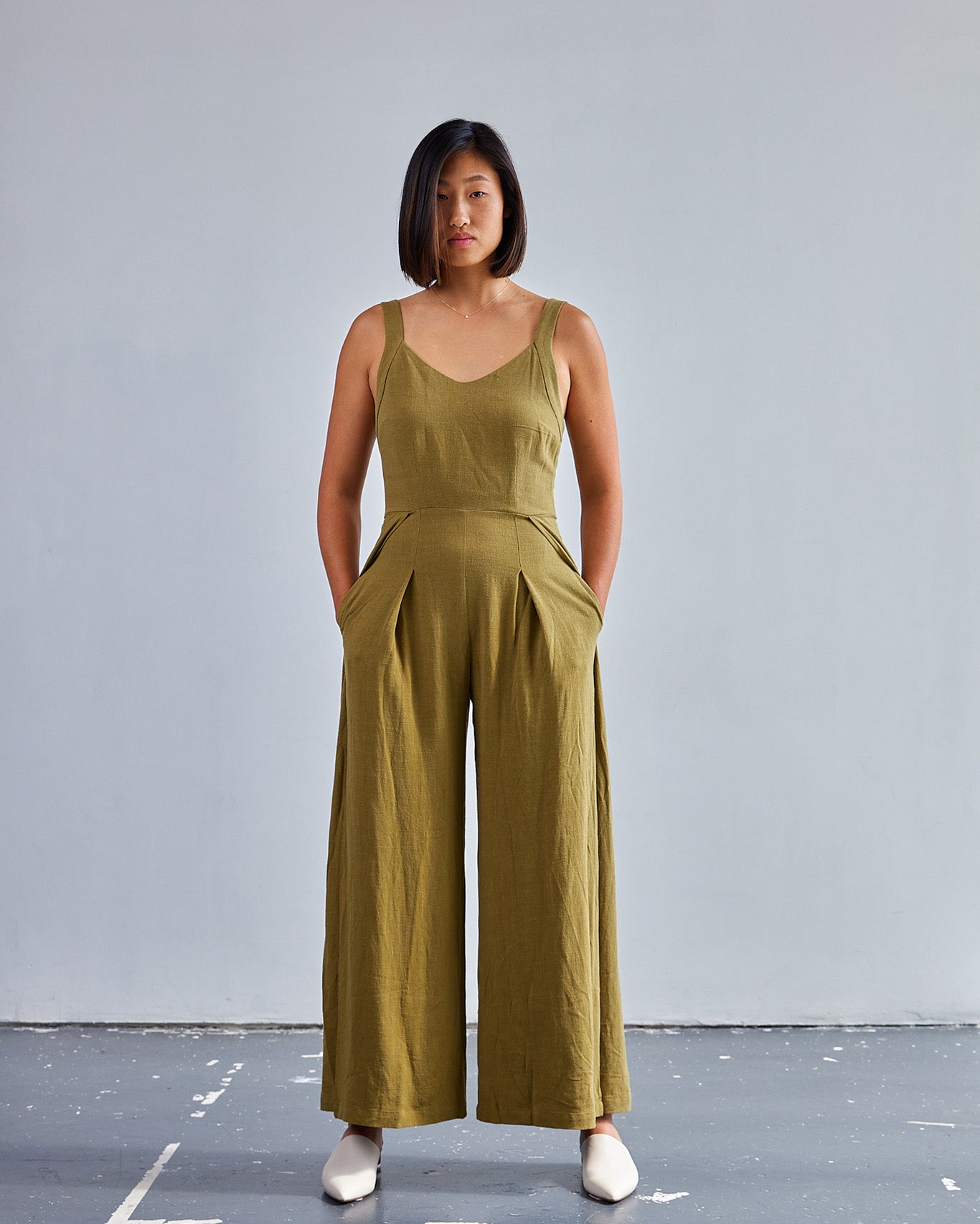 The Florence Jumpsuit - Avocado - Extra Small | DEVAN GREGORI