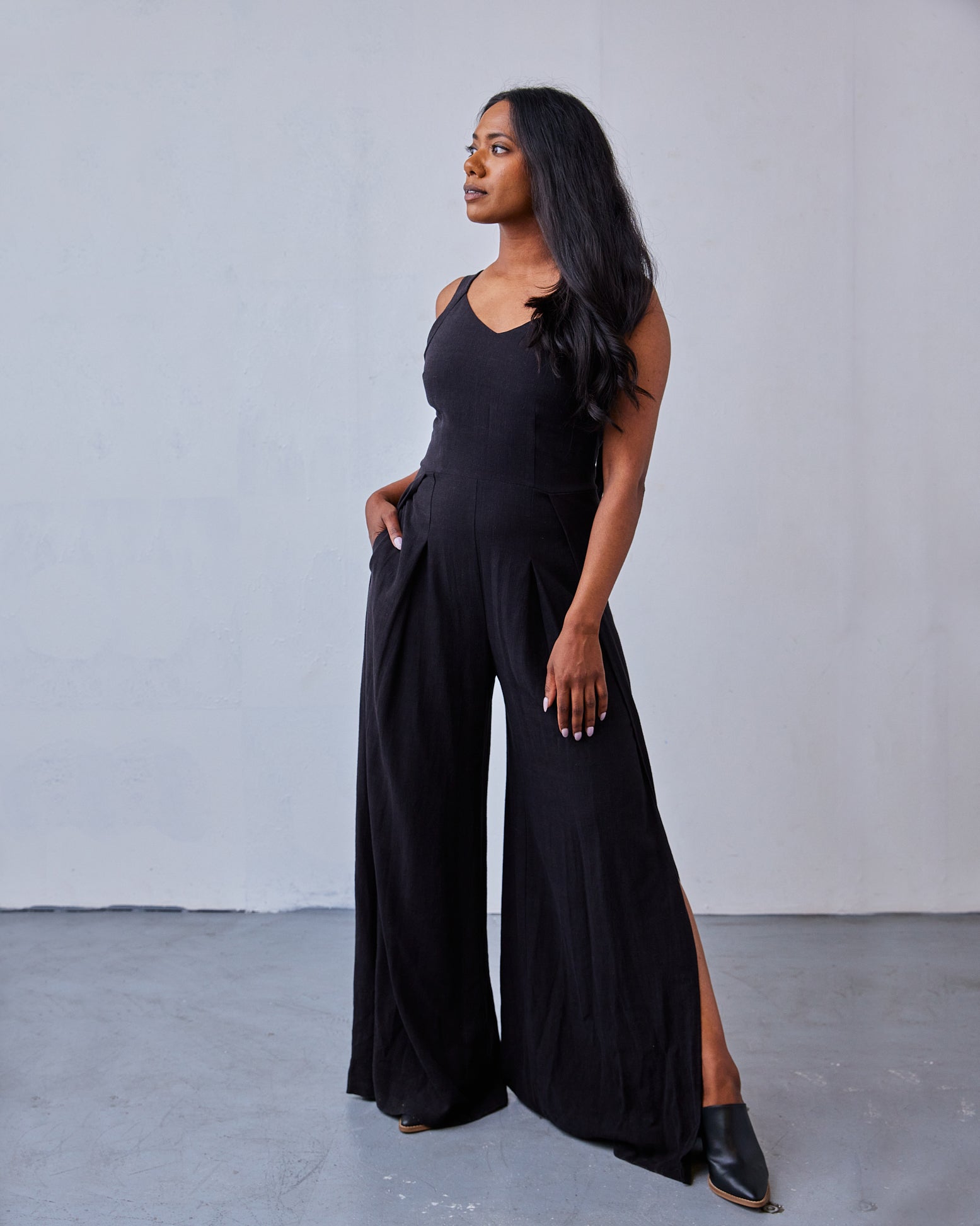 The Florence Jumpsuit - Black - Extra Small | DEVAN GREGORI