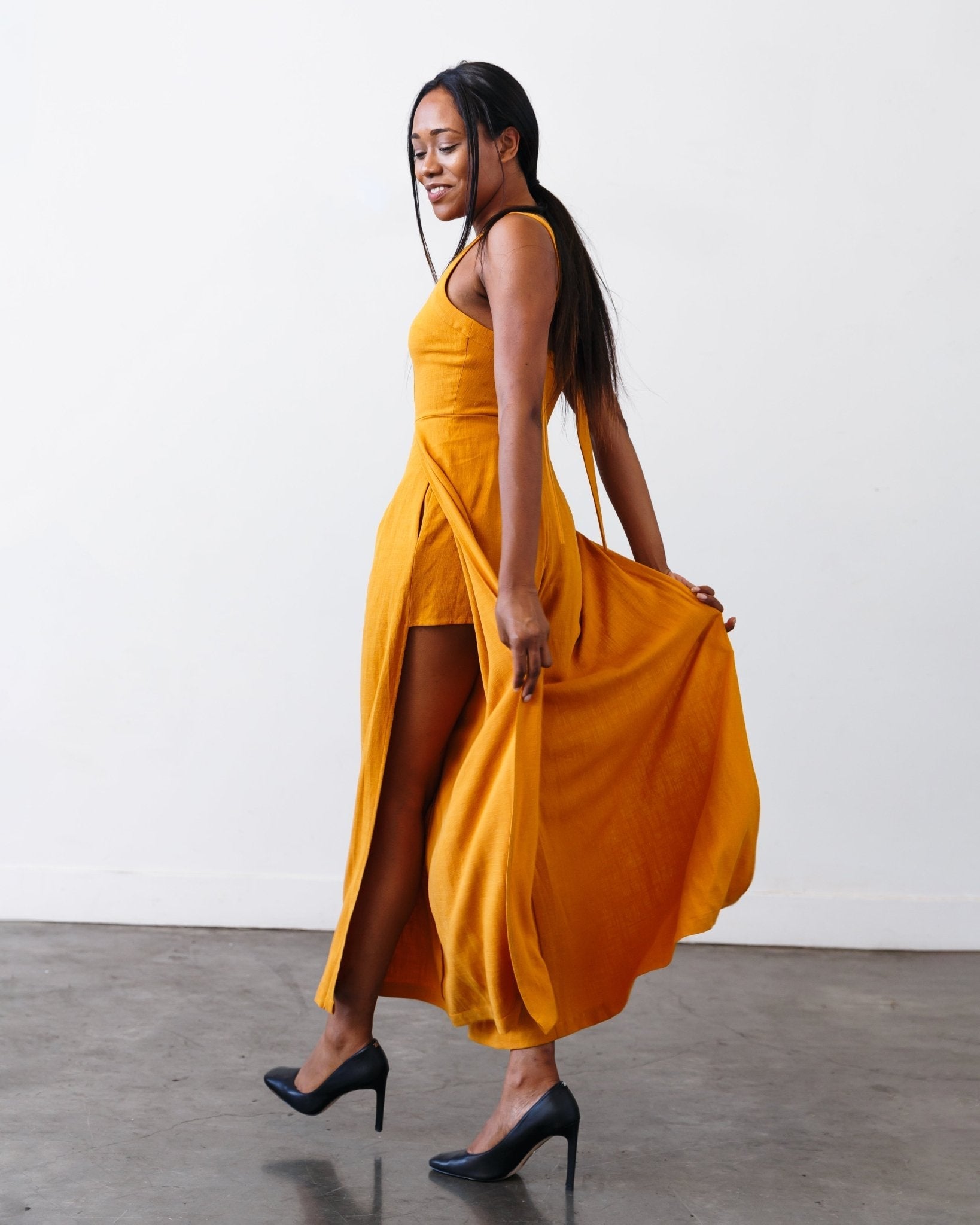 The Florence Jumpsuit - Marigold - Extra Small | DEVAN GREGORI