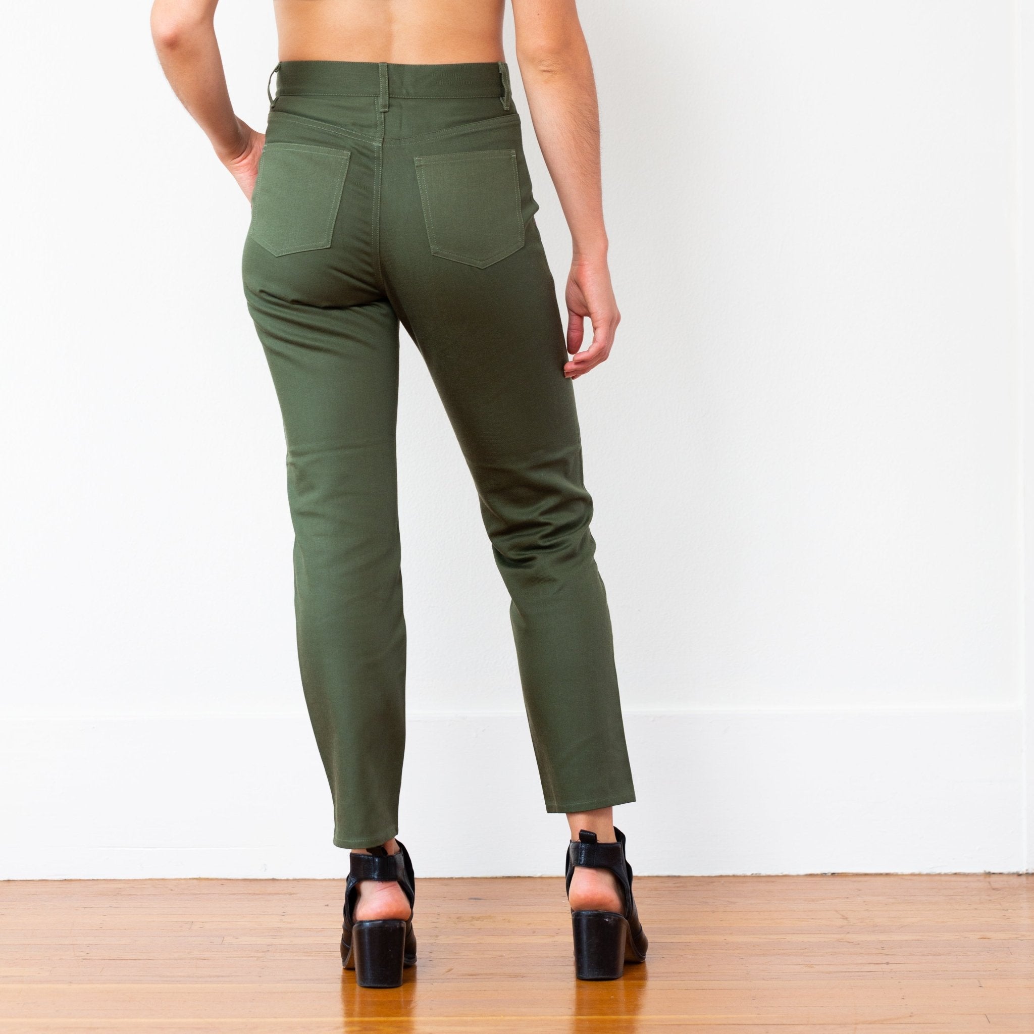 The Harper Pant, Olive - Small - | DEVAN GREGORI