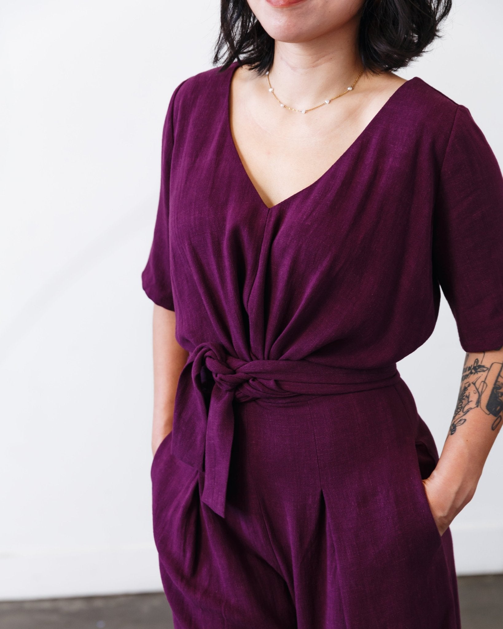 The Isabel Jumpsuit - Aubergine - Extra Small | DEVAN GREGORI