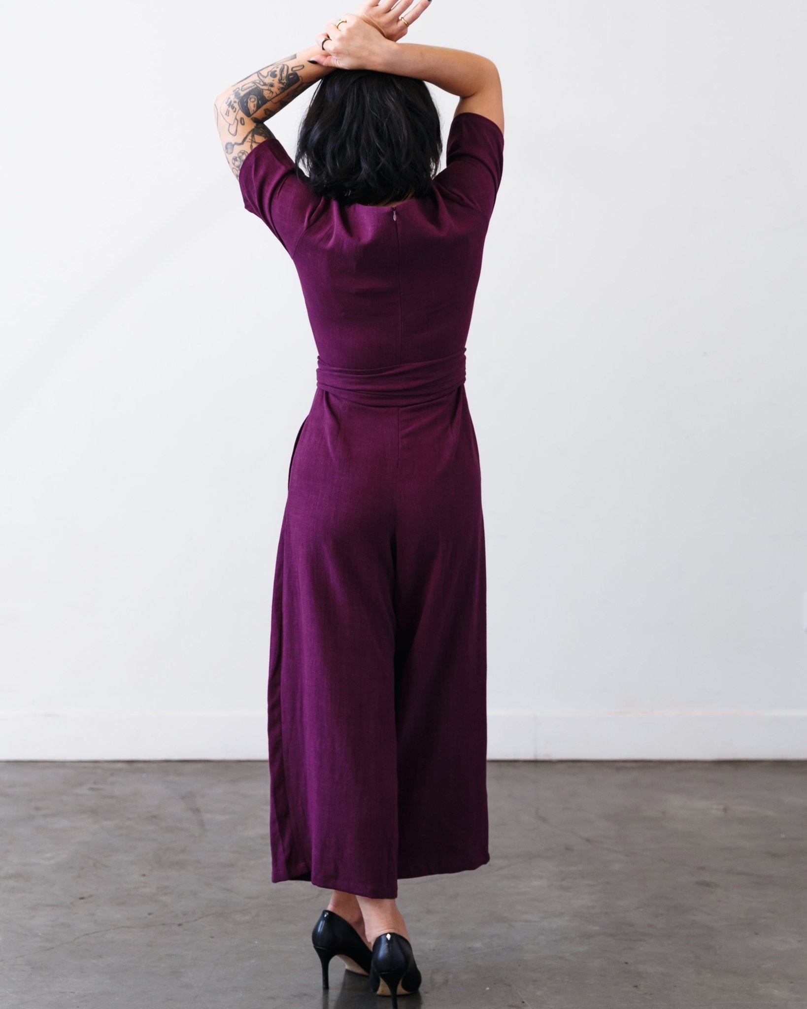 The Isabel Jumpsuit - Aubergine - Extra Small | DEVAN GREGORI