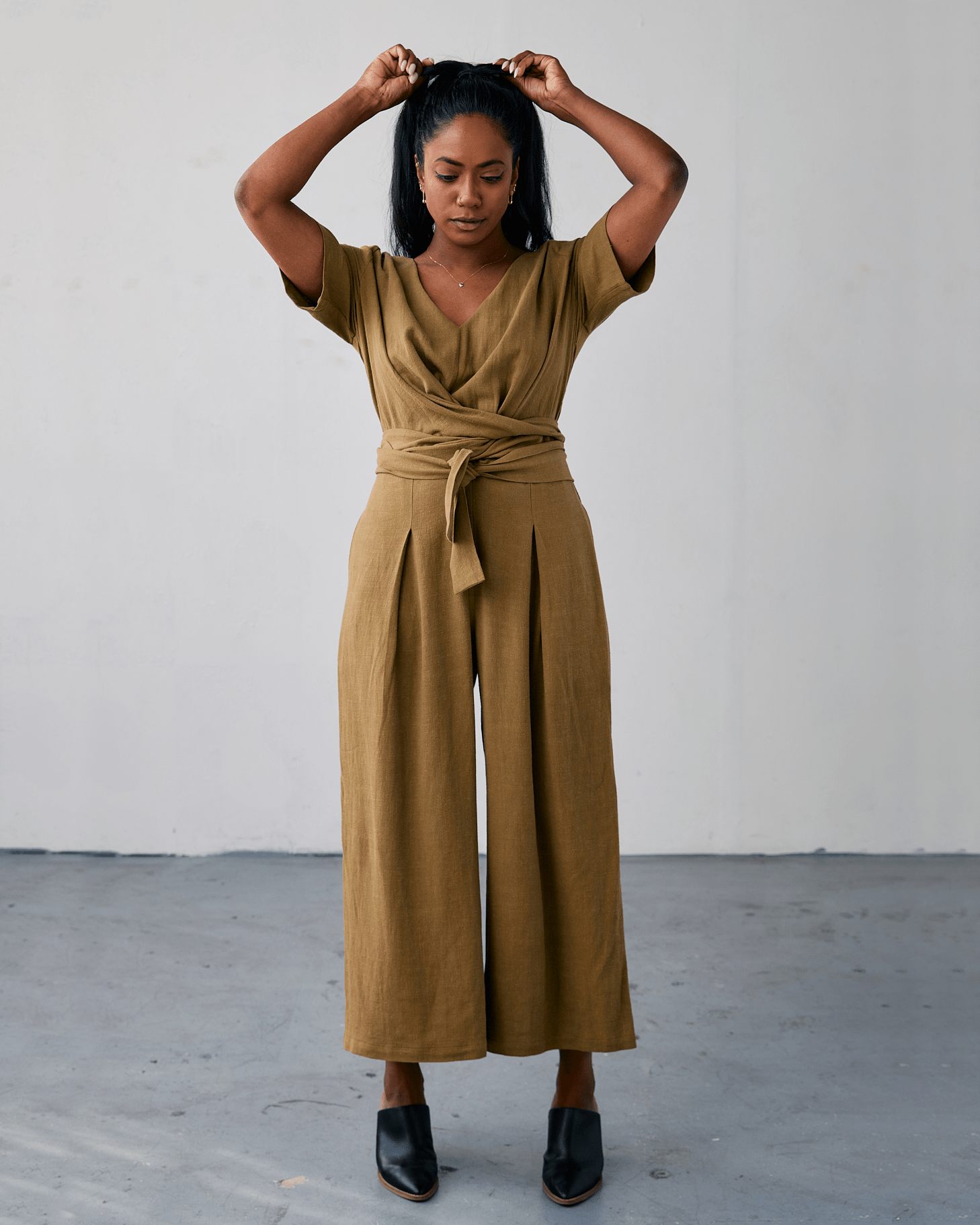 The Isabel Jumpsuit - Avocado - Extra Small | DEVAN GREGORI