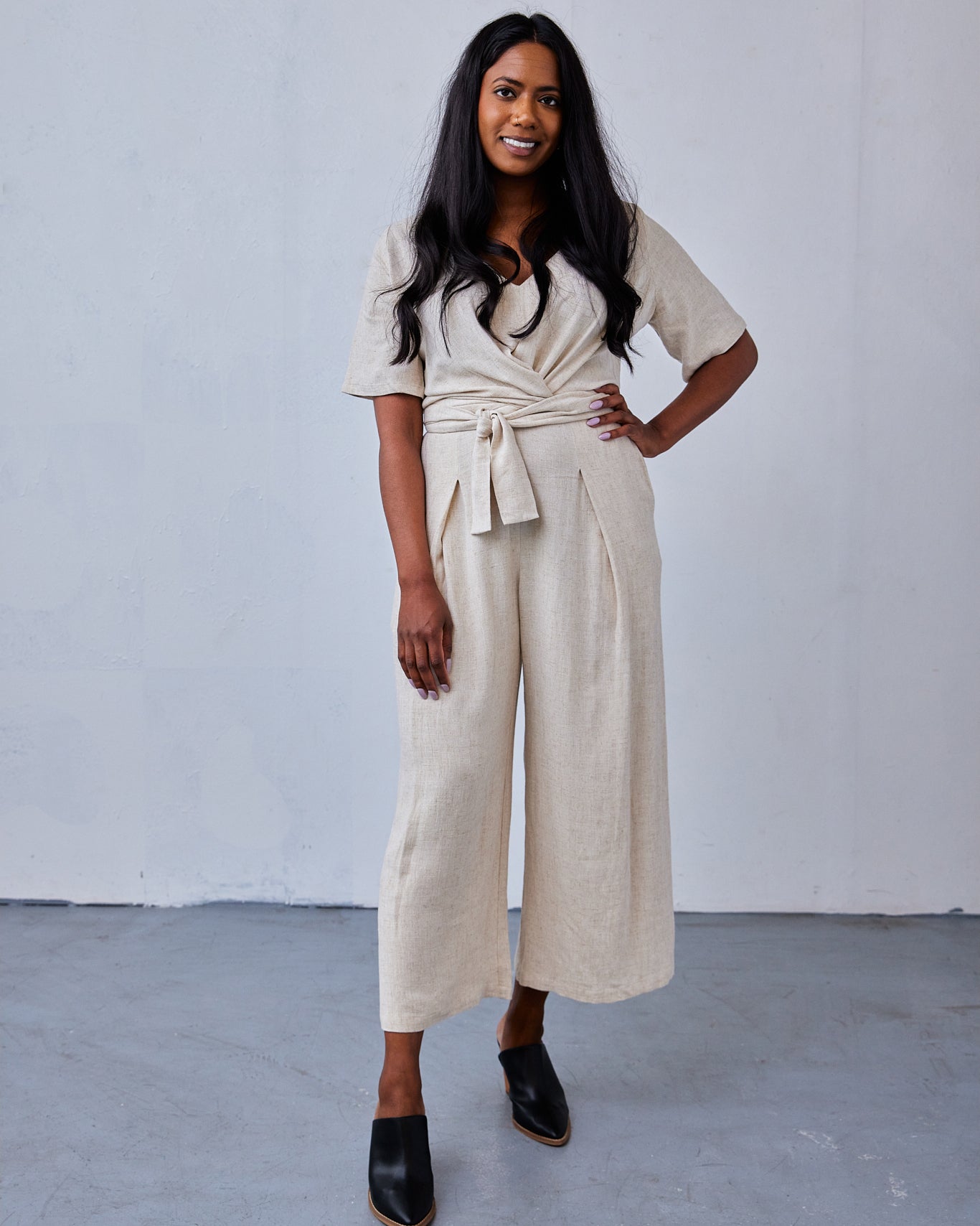 The Isabel Jumpsuit - Natural - Extra Small | DEVAN GREGORI