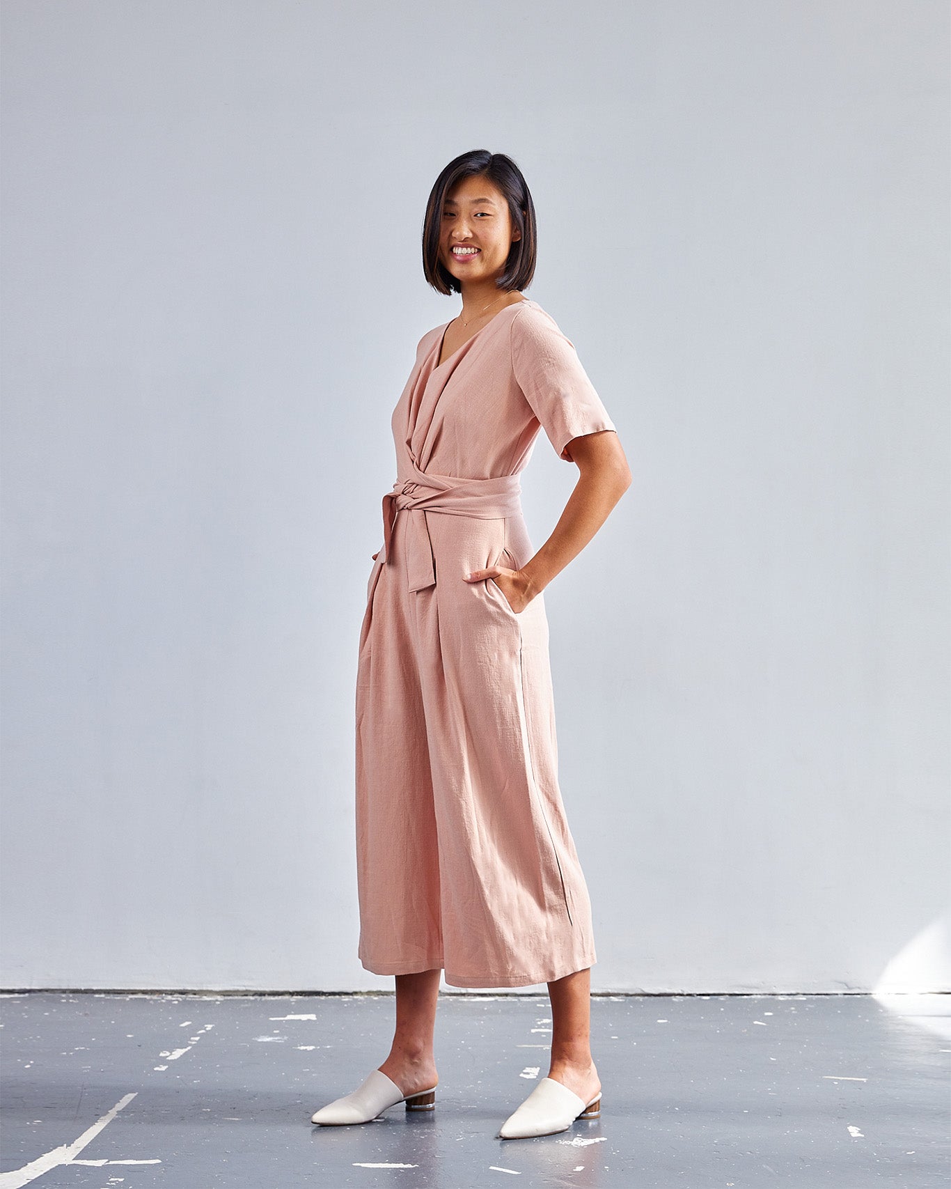 The Isabel Jumpsuit - Pink Salt - Extra Small | DEVAN GREGORI