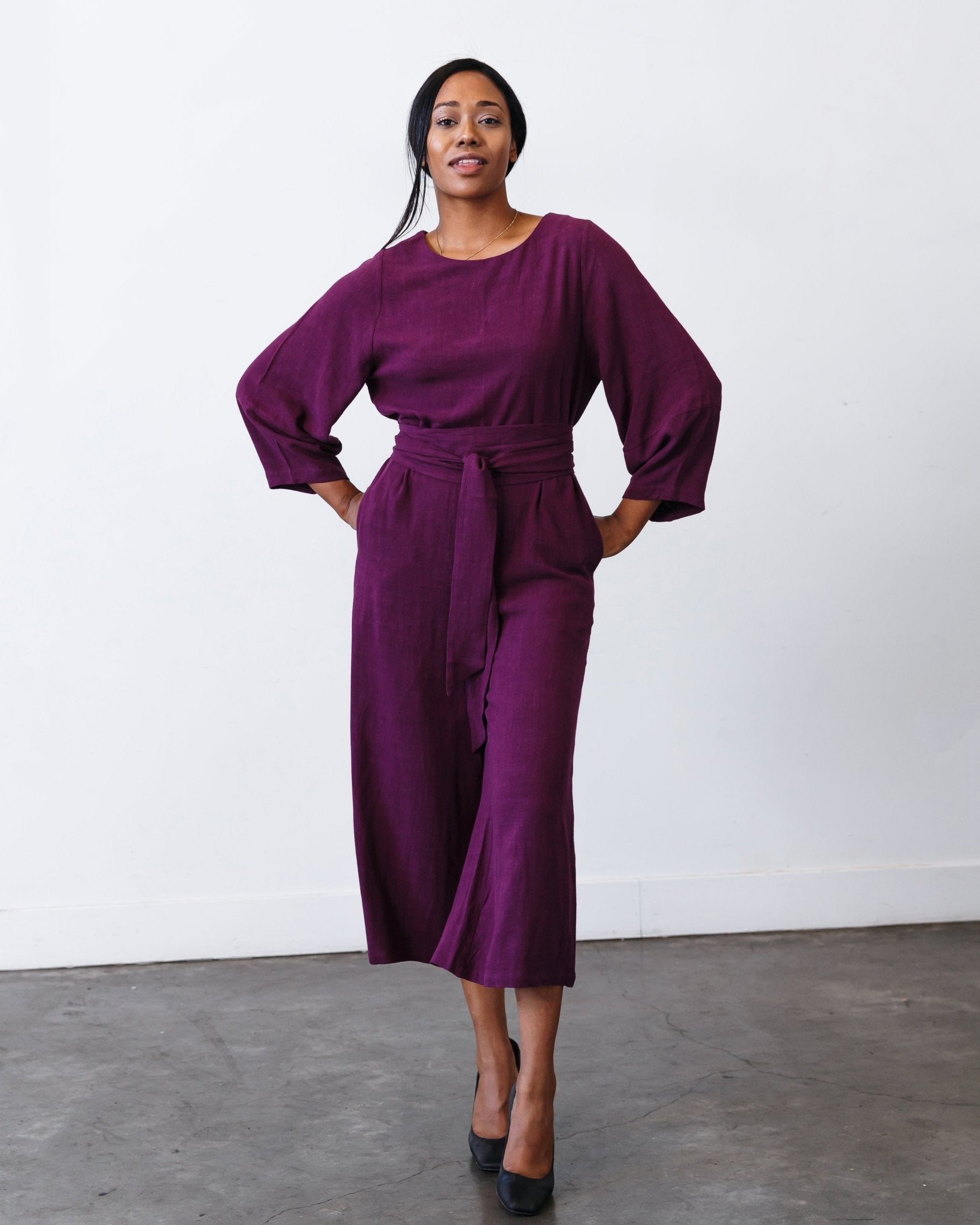 The Jill Jumpsuit - Aubergine - Extra Small | DEVAN GREGORI