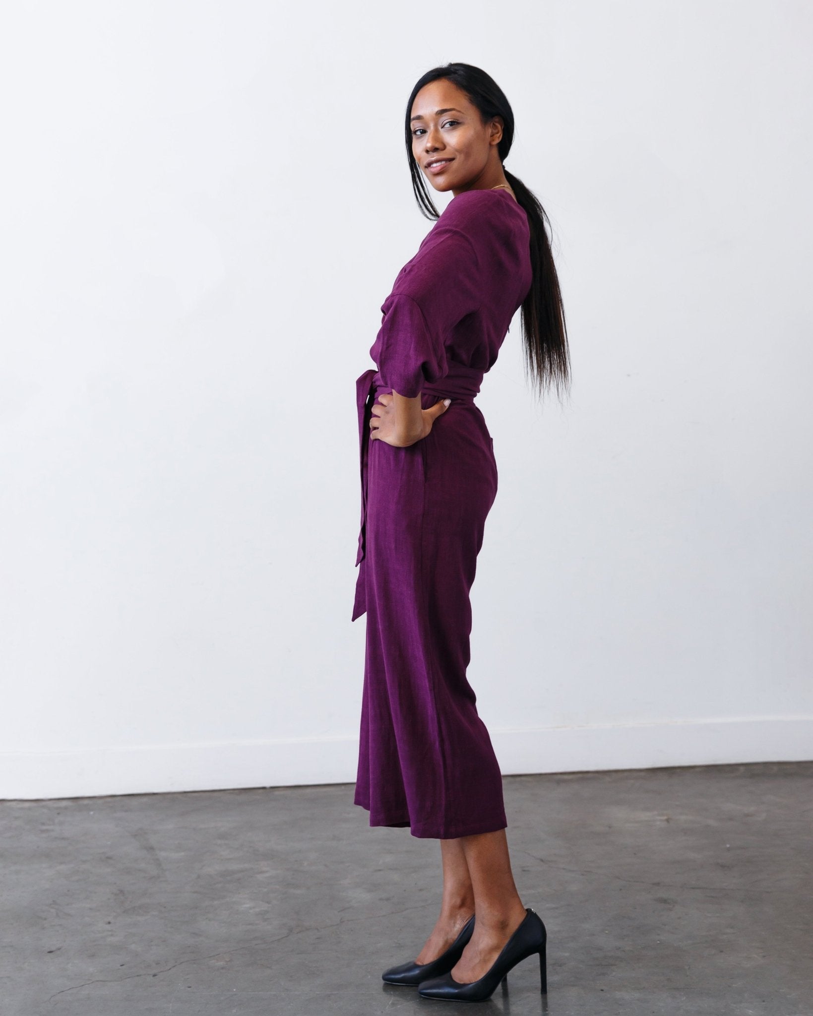 The Jill Jumpsuit - Aubergine - Extra Small | DEVAN GREGORI