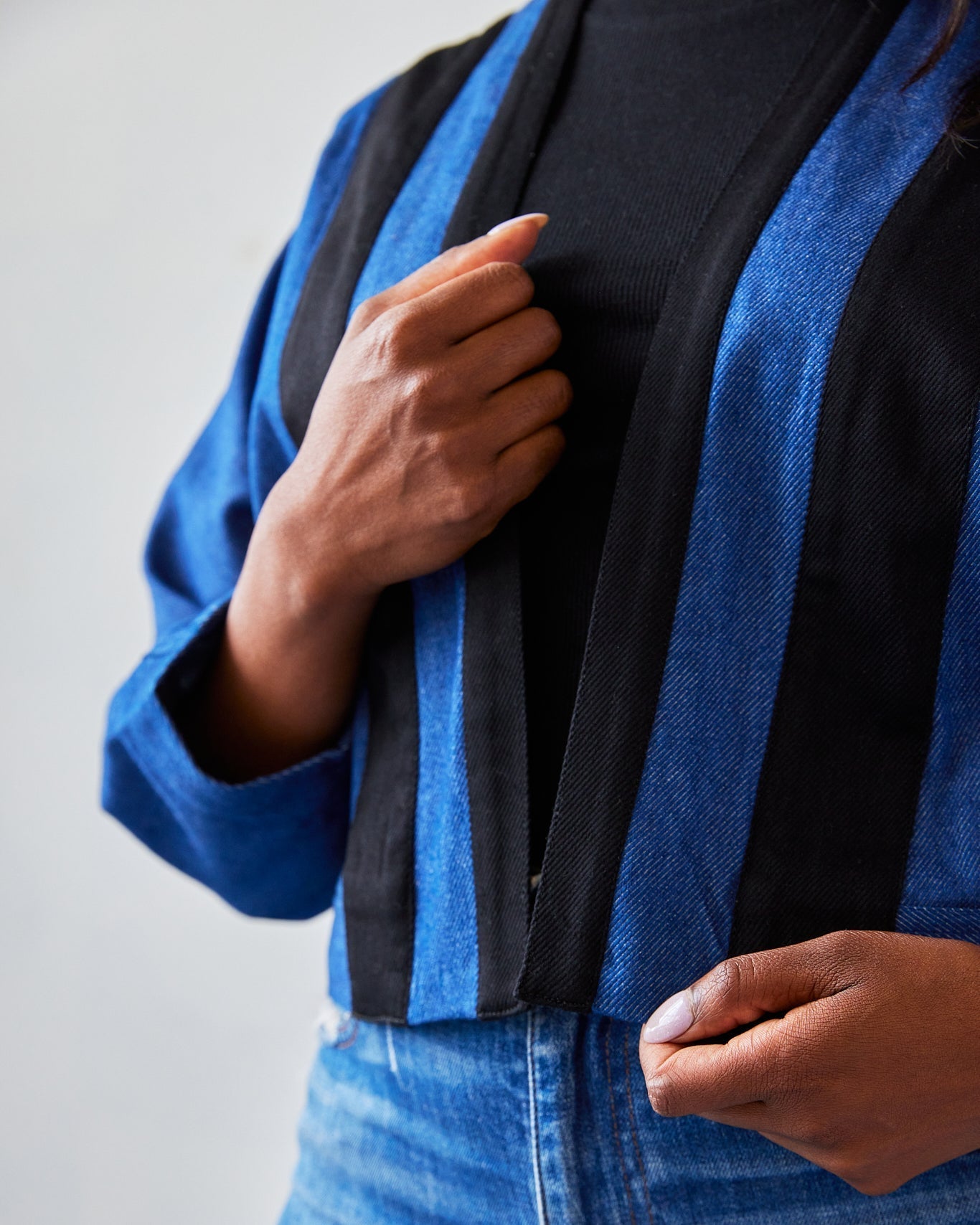 The Keiko Jacket - Blue/Black - Extra Small | DEVAN GREGORI