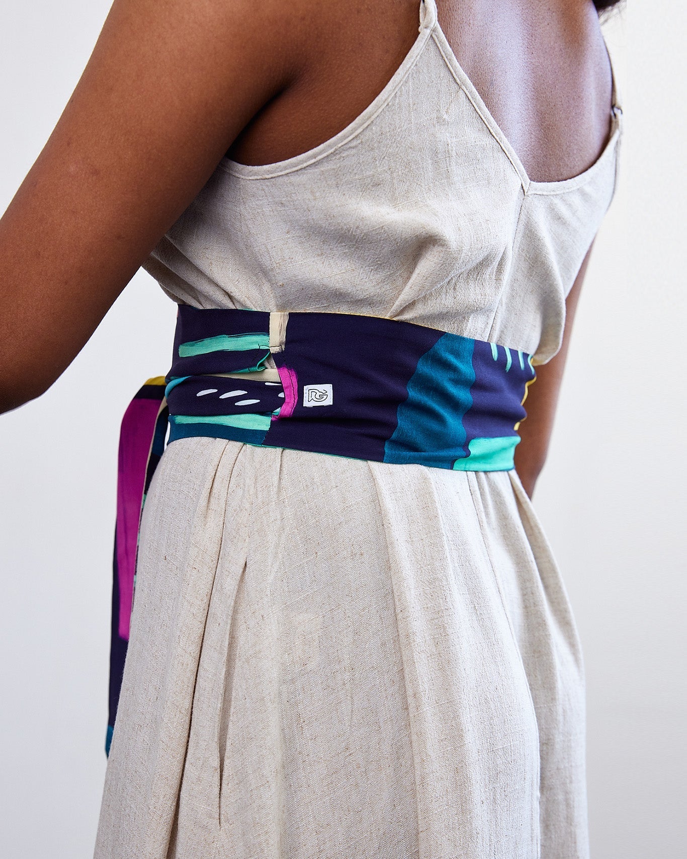 The Printed Jack Belt - Blue Motif - XS | DEVAN GREGORI