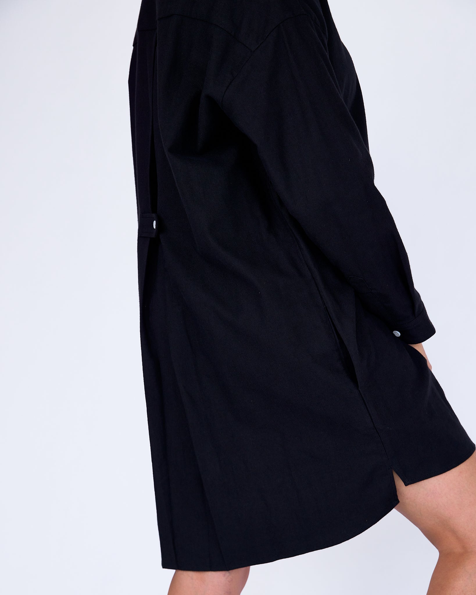 The Stella Shirt Dress - Black - XS | DEVAN GREGORI