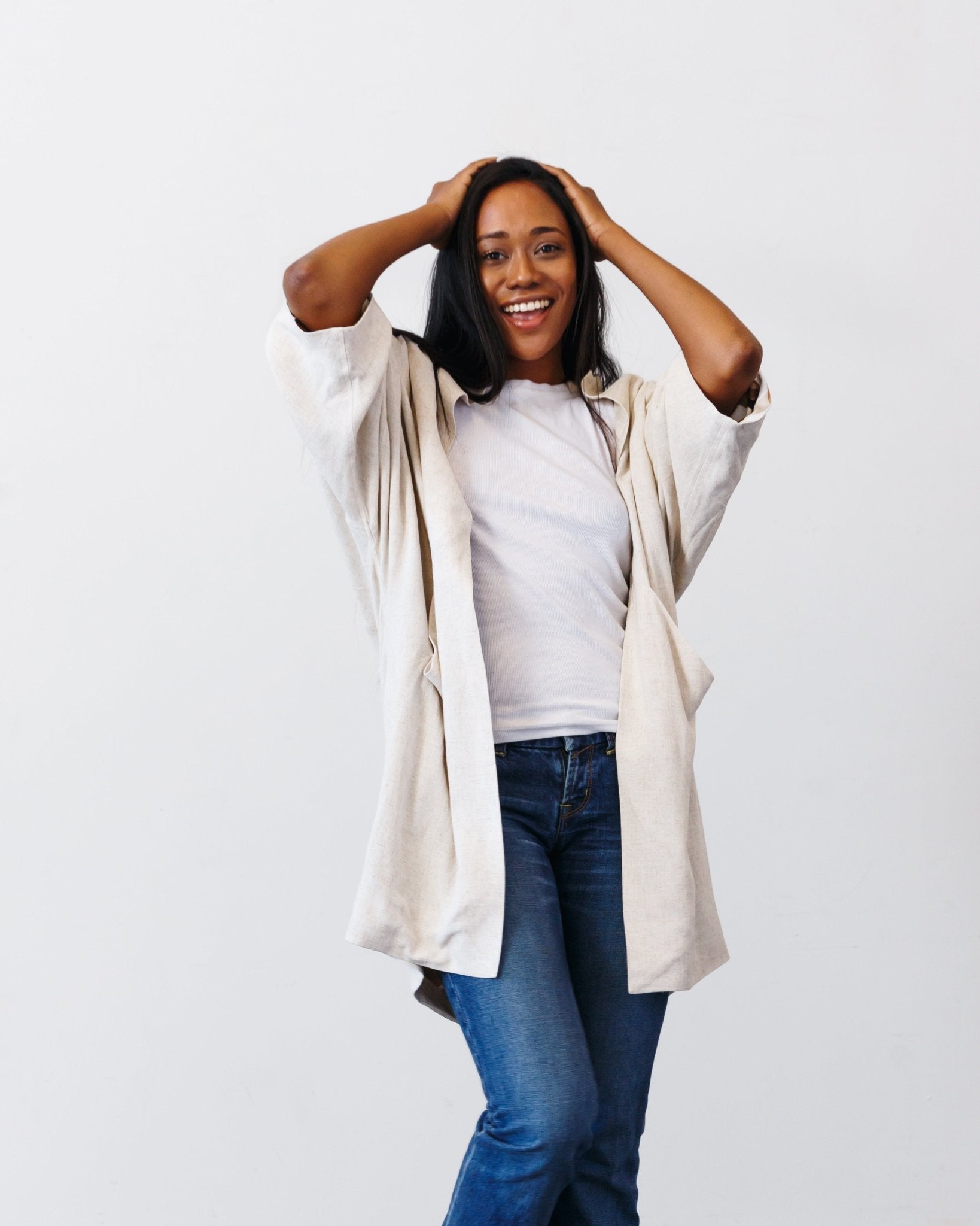 The Yuki Jacket - Natural/Mocha - Extra Small | DEVAN GREGORI