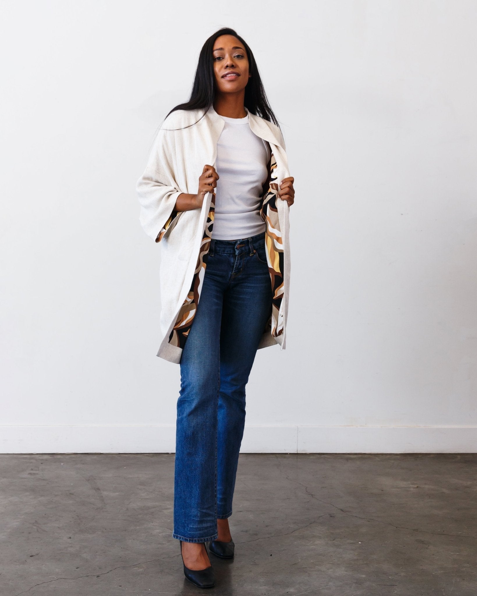 The Yuki Jacket - Natural/Mocha - Extra Small | DEVAN GREGORI