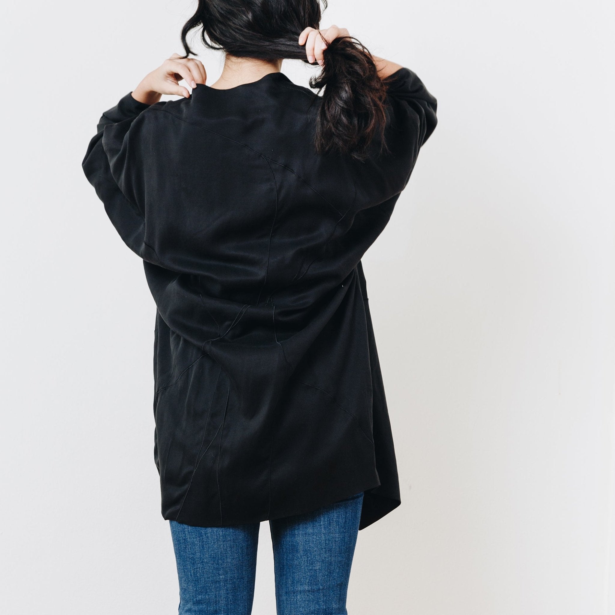 Yuki Embroidered Jacket, Black - Small - | DEVAN GREGORI