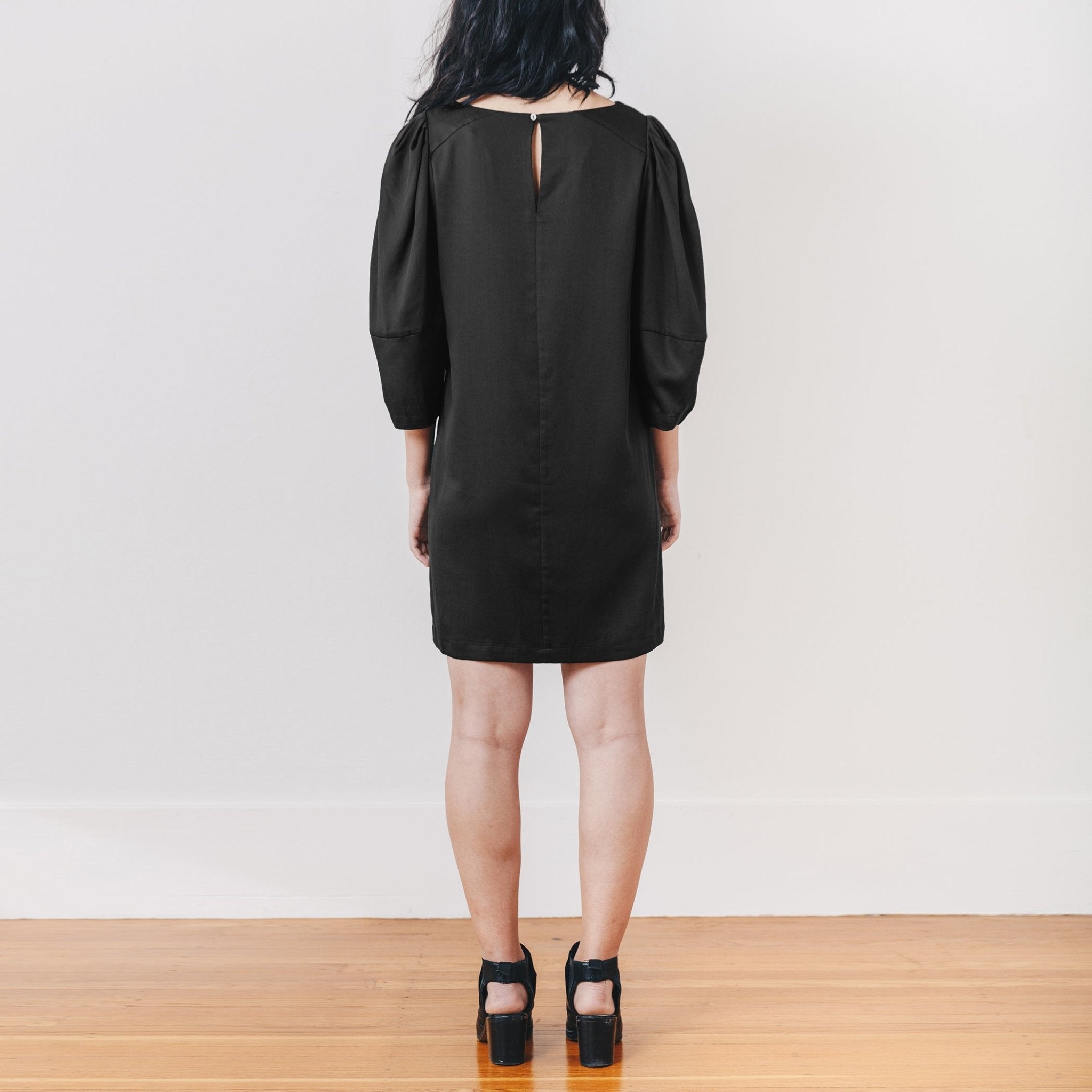 Aria Shift Dress, Black - Small - | DEVAN GREGORI