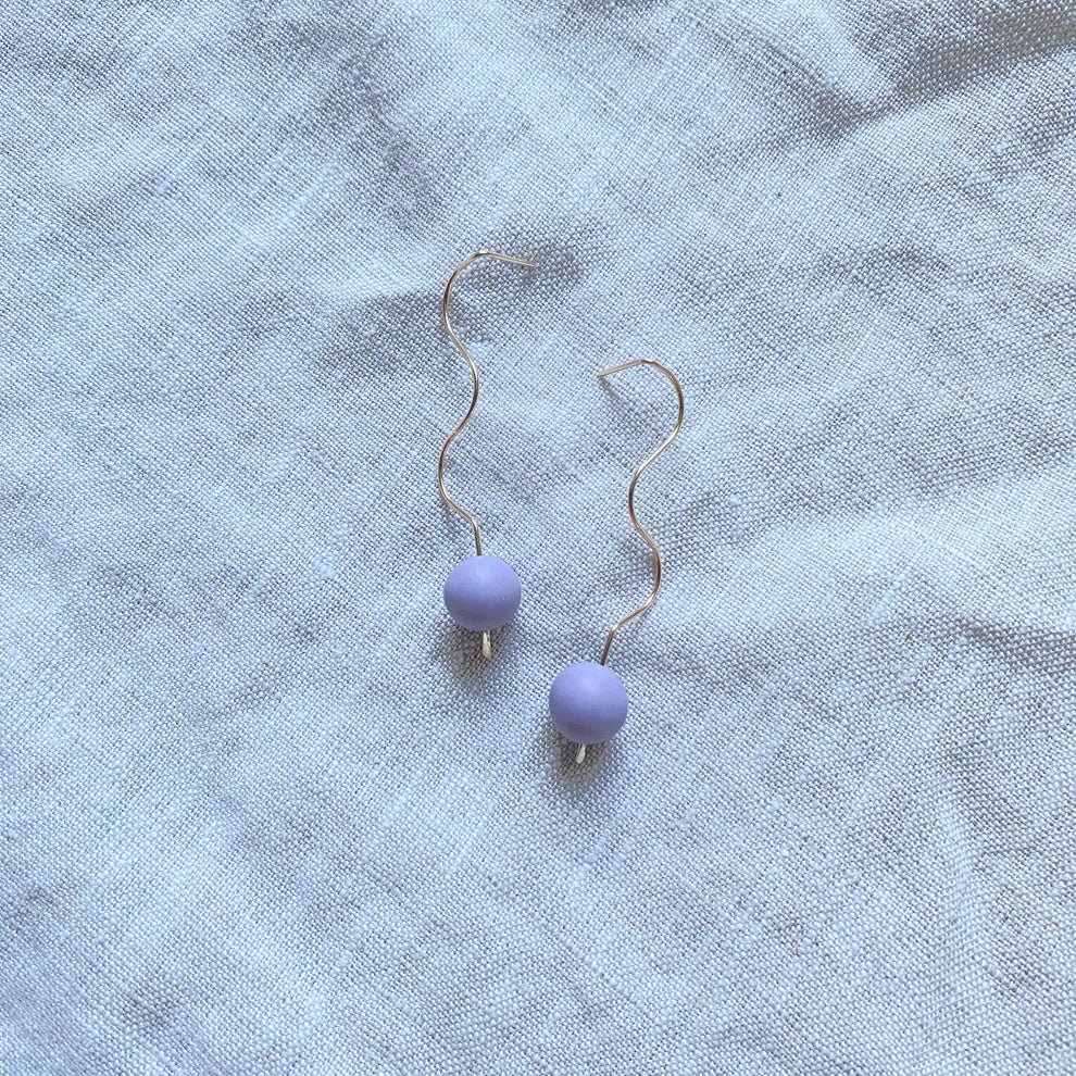 New Wave Earrings - Lilac - | Little Pieces Jewelry