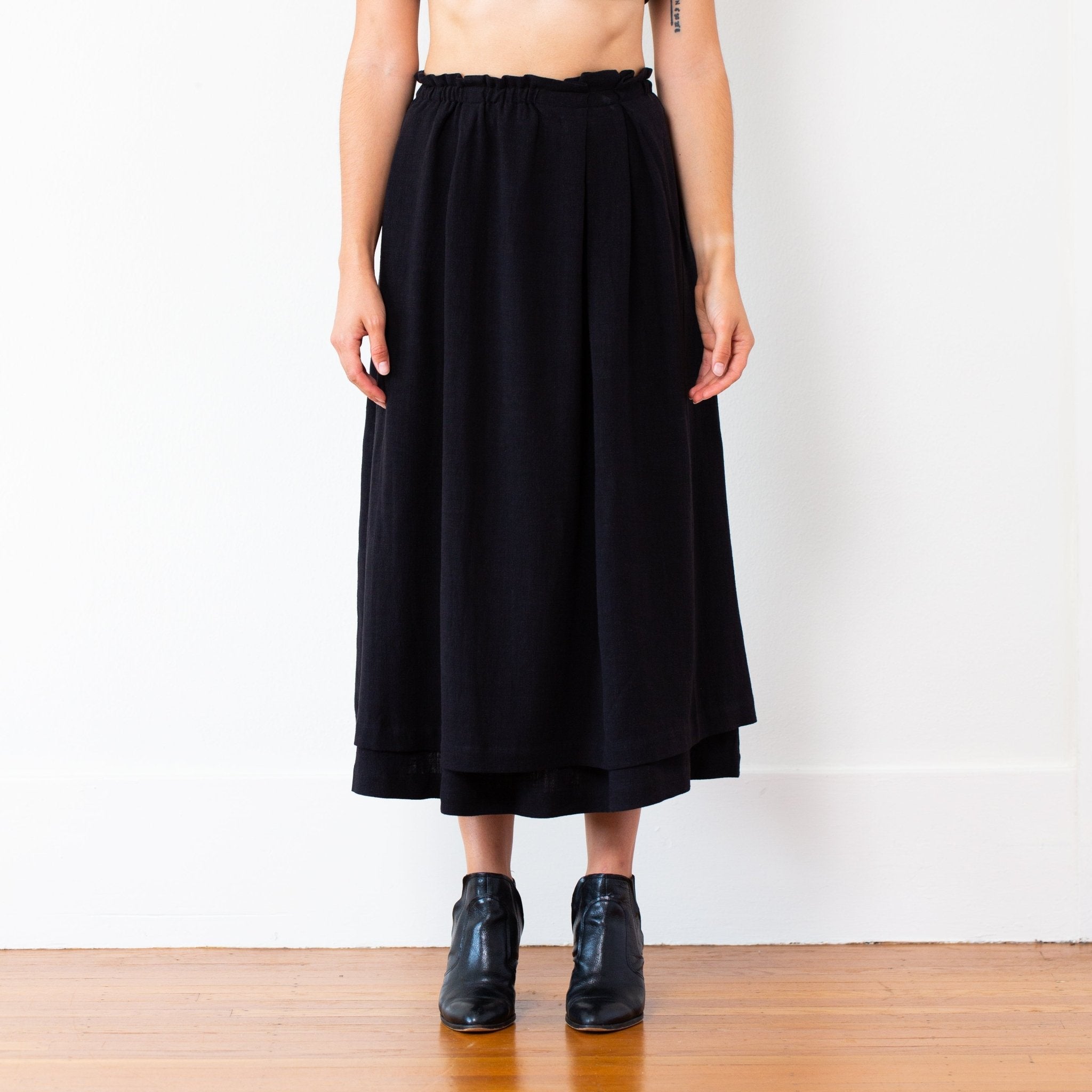 The Celeste Skirt - Small - Black | DEVAN GREGORI