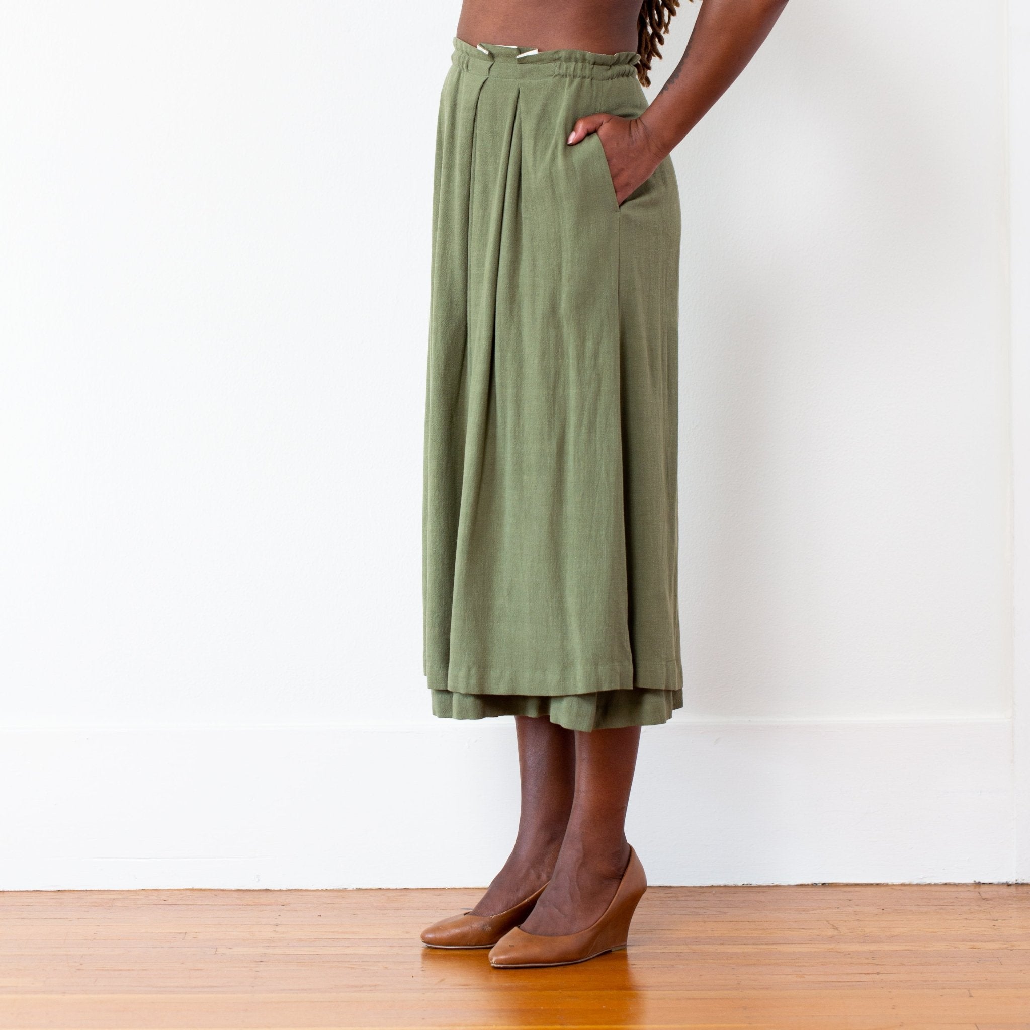 The Celeste Skirt - Small - Eucalyptus | DEVAN GREGORI