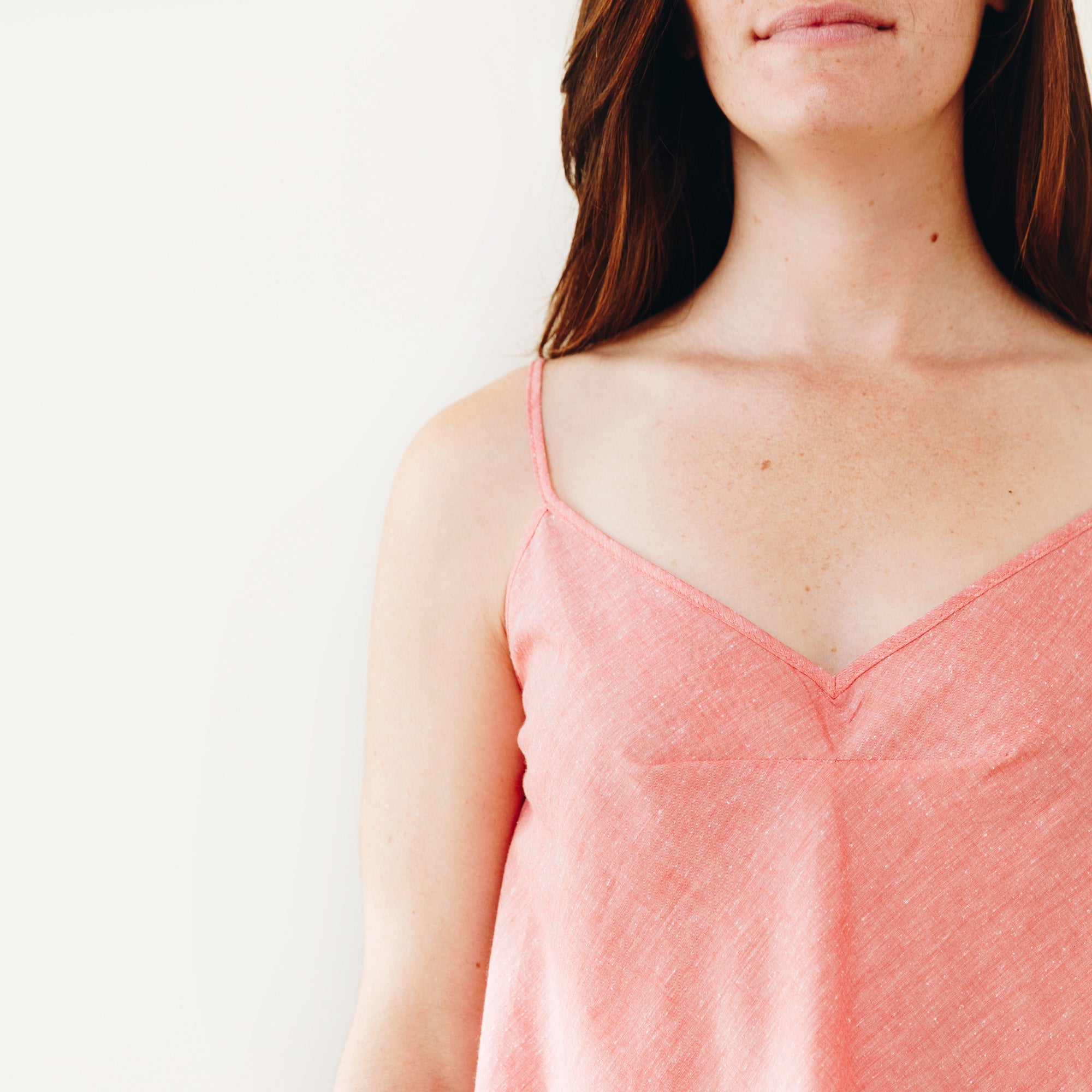 The Cotton/Silk Valencia Tank - Small - Poppy | DEVAN GREGORI