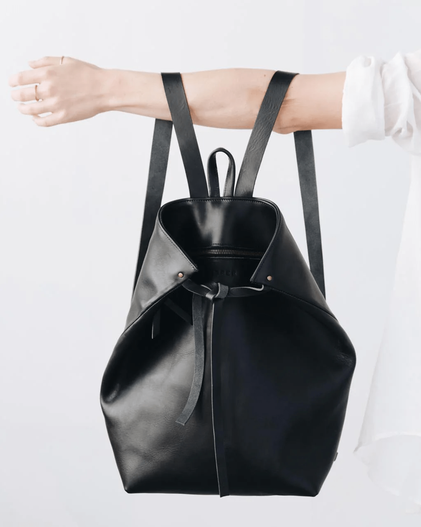 The Folded Backpack - Black - | Harper the Label