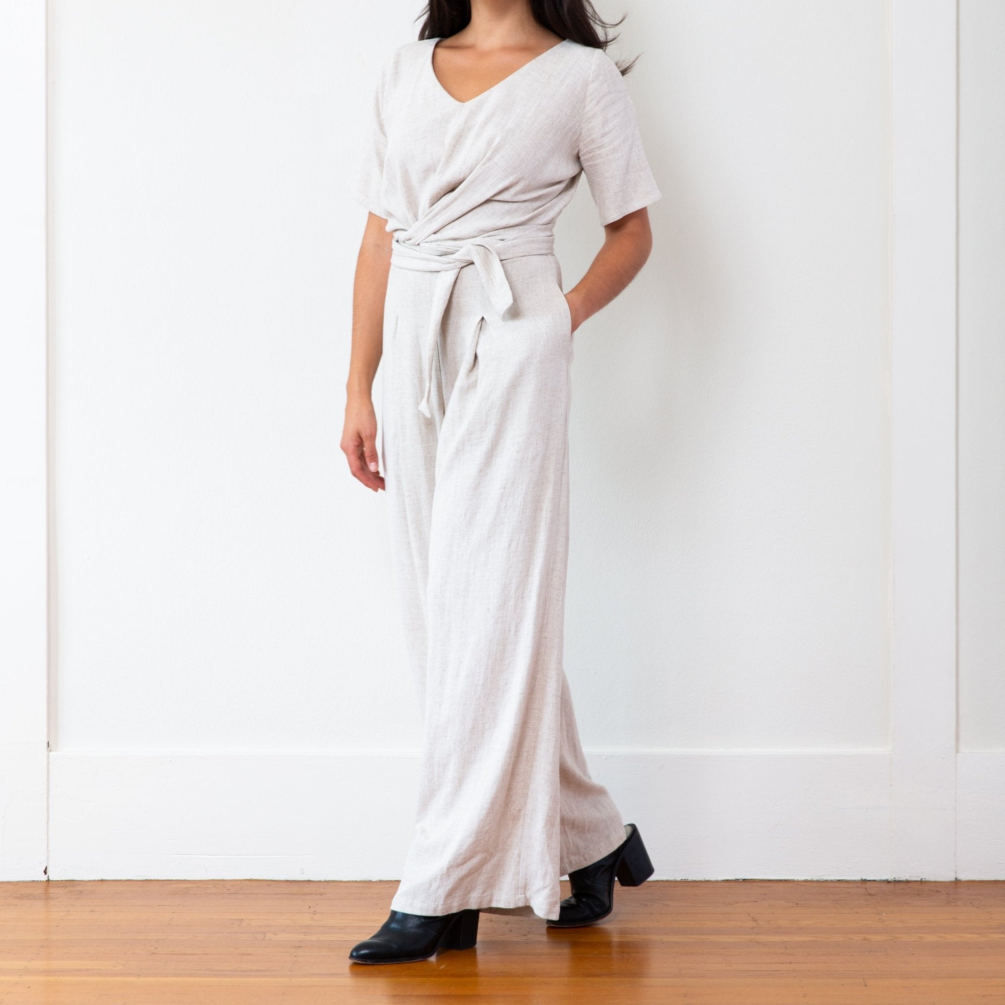 The Isabel Jumpsuit (Long) - Extra Small - Natural | DEVAN GREGORI