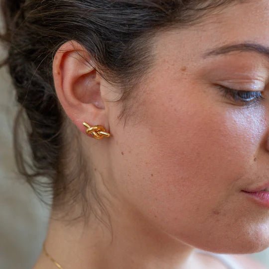 The Mini Knot Earrings - Bronze - | Take Shape Studio
