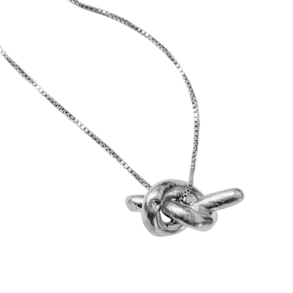 The Mink Knot Necklace - Silver - | Take Shape Studio