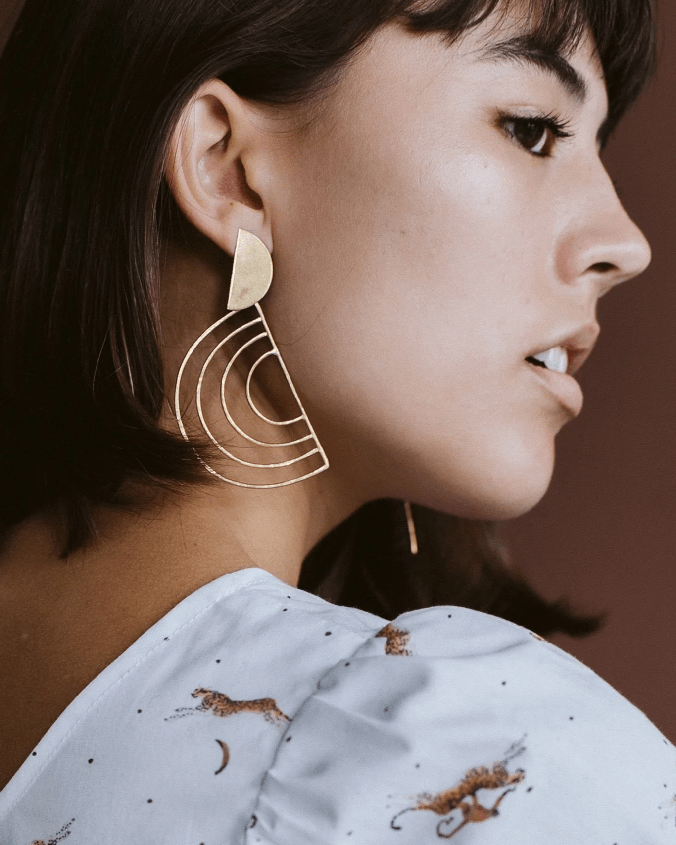 The Rainbow Deco Earrings - Silver - | Take Shape Studio